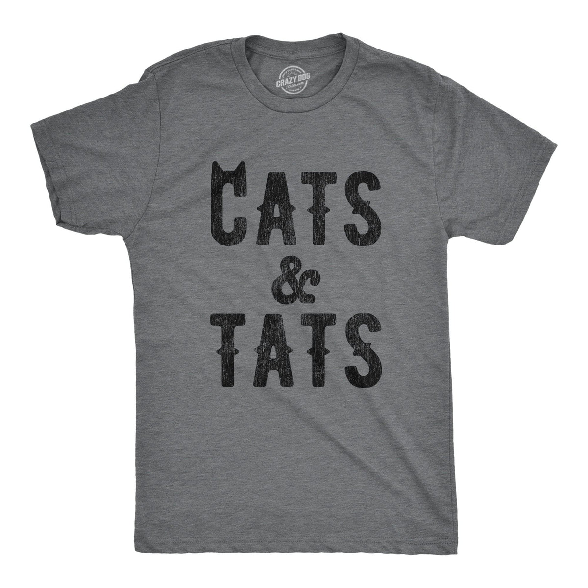 Cats And Tats Men&#39;s Tshirt - Crazy Dog T-Shirts