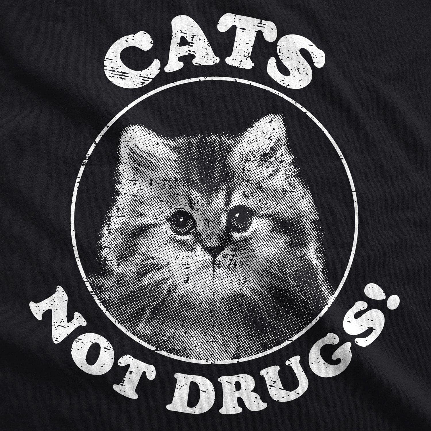 Cats Not Drugs Men's Tshirt  -  Crazy Dog T-Shirts