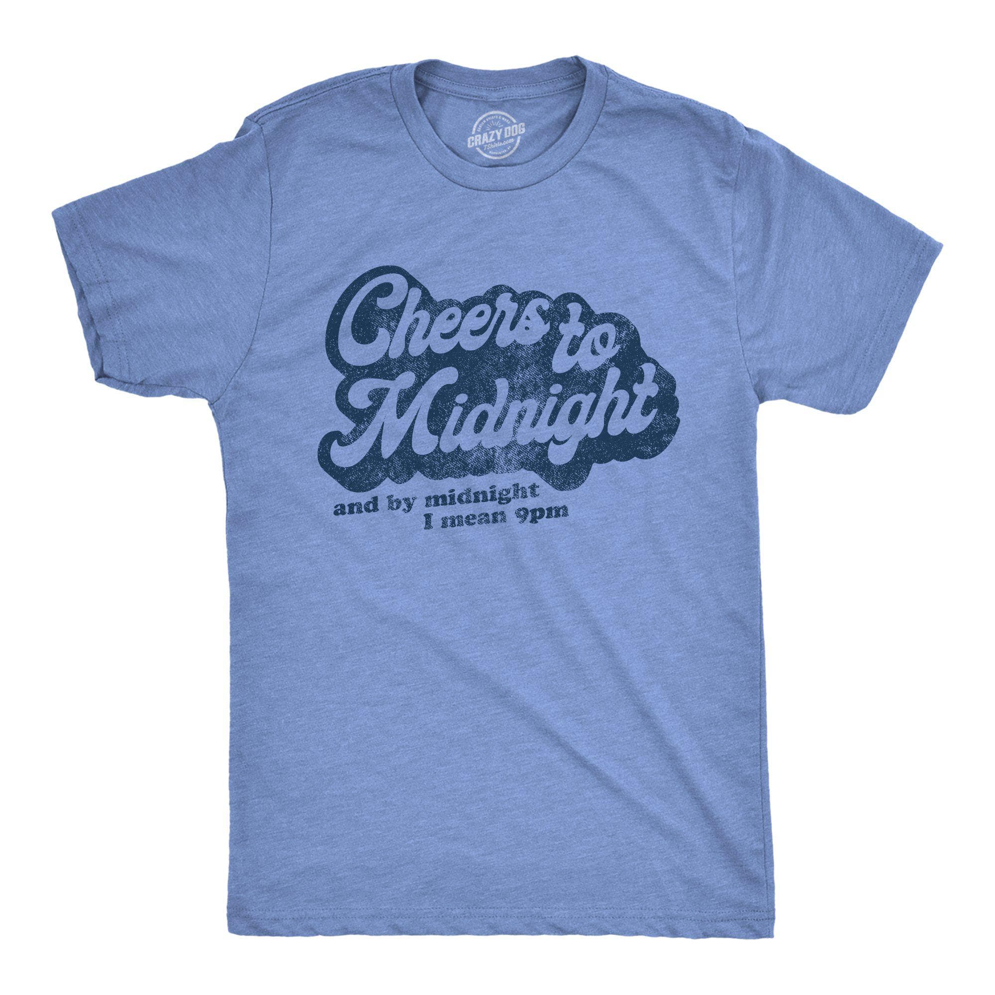 Cheers To Midnight Men's Tshirt - Crazy Dog T-Shirts