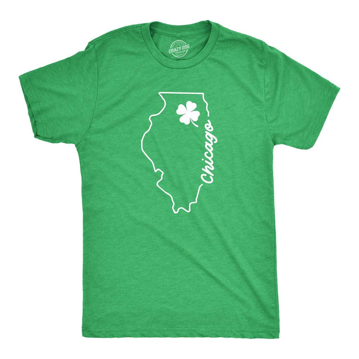 Chicago Illinois Saint Patrick&#39;s Men&#39;s Tshirt  -  Crazy Dog T-Shirts