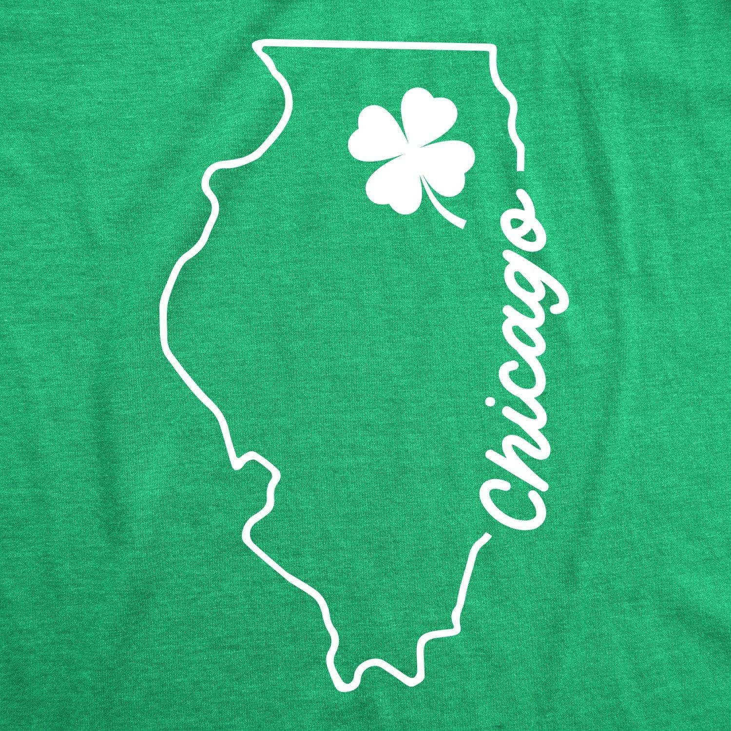 Chicago Illinois Saint Patrick's Men's Tshirt  -  Crazy Dog T-Shirts