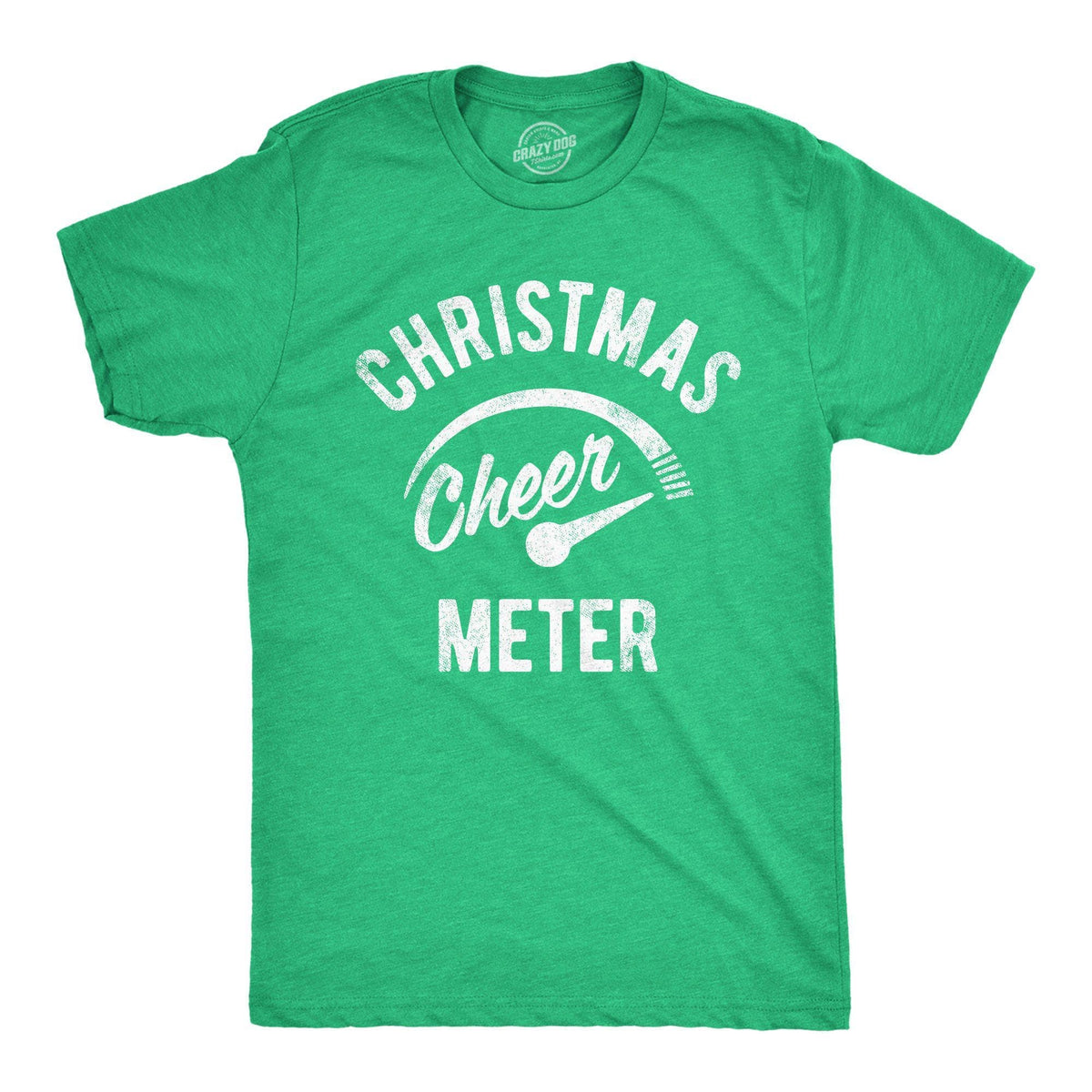 Christmas Cheer Meter Men&#39;s Tshirt - Crazy Dog T-Shirts