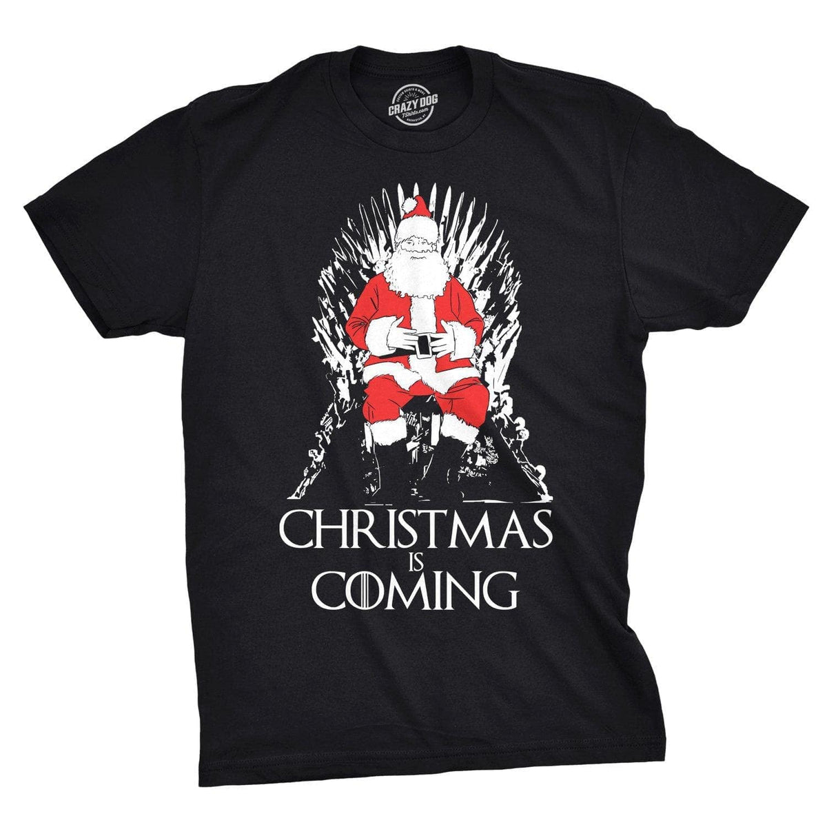 Christmas Is Coming Men&#39;s Tshirt - Crazy Dog T-Shirts