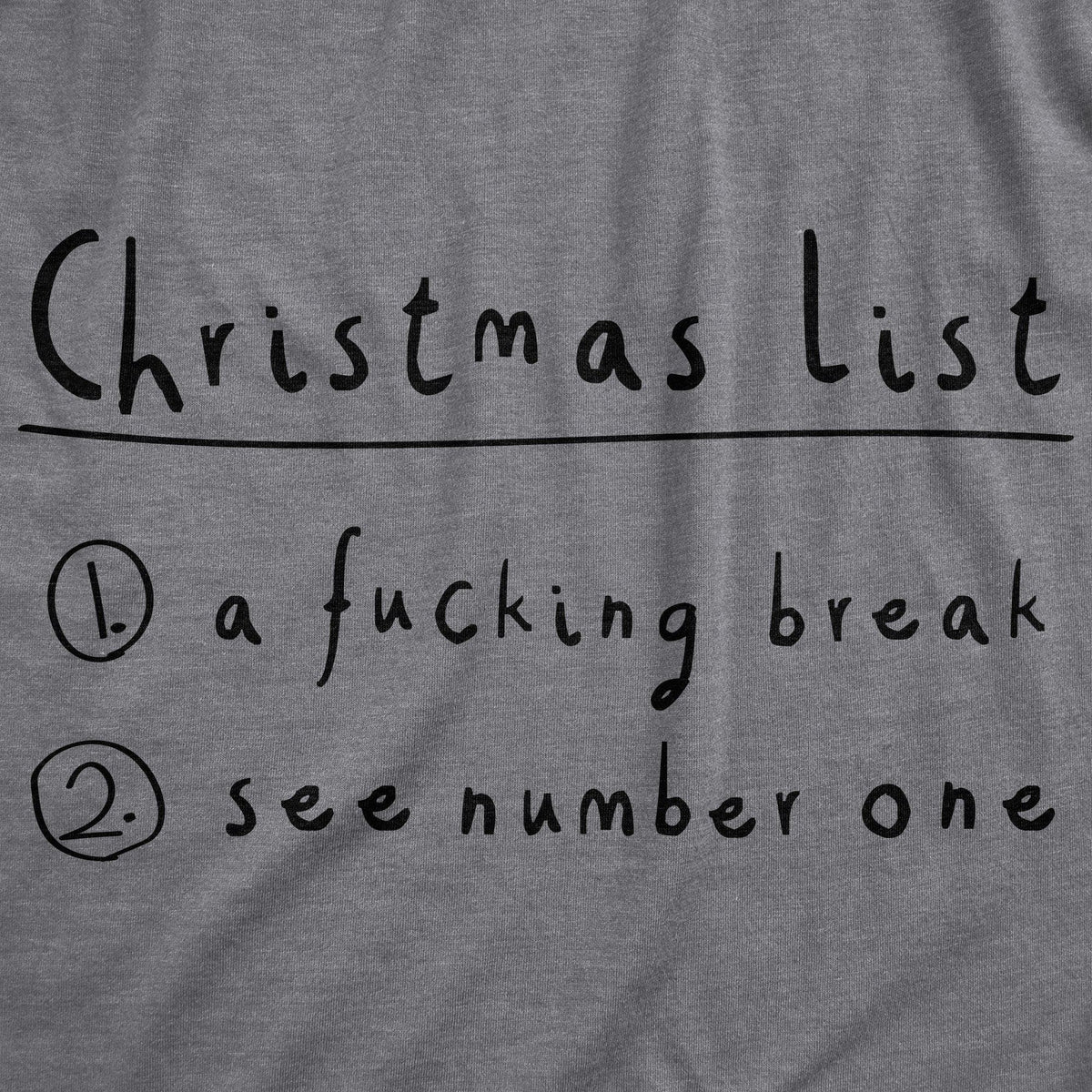 Christmas List Men&#39;s Tshirt - Crazy Dog T-Shirts