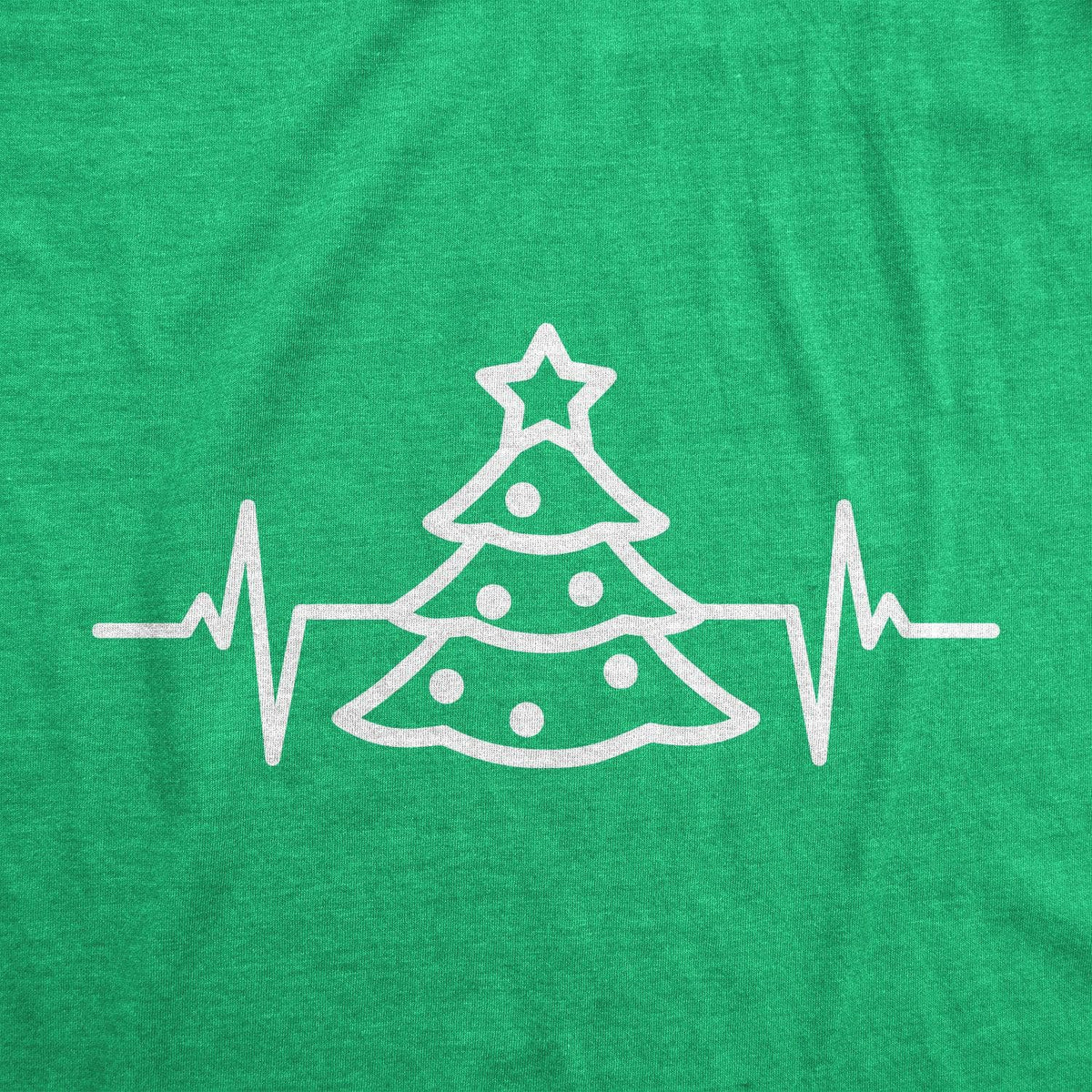 Christmas Tree Heart Beat Men&#39;s Tshirt  -  Crazy Dog T-Shirts