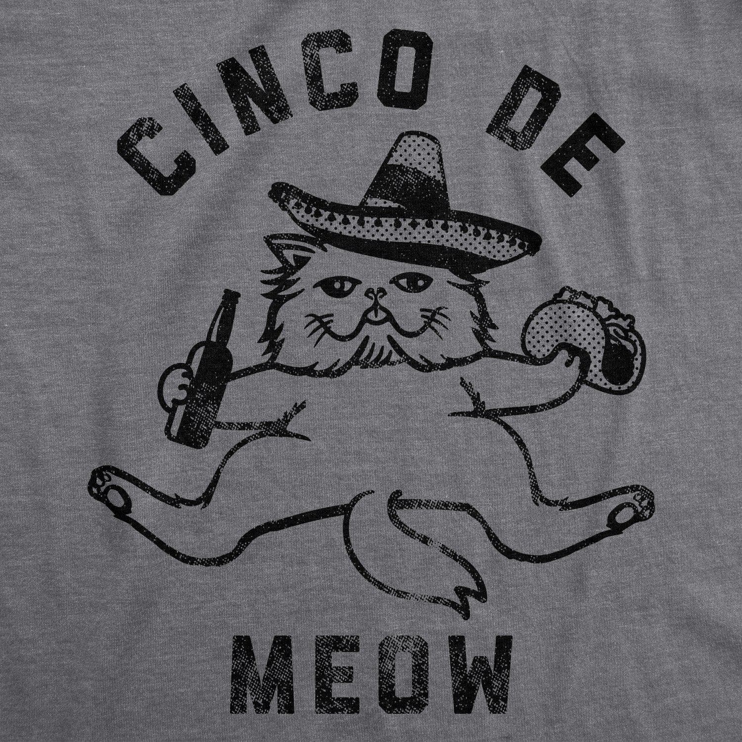 Cinco De Meow Men's Tshirt - Crazy Dog T-Shirts