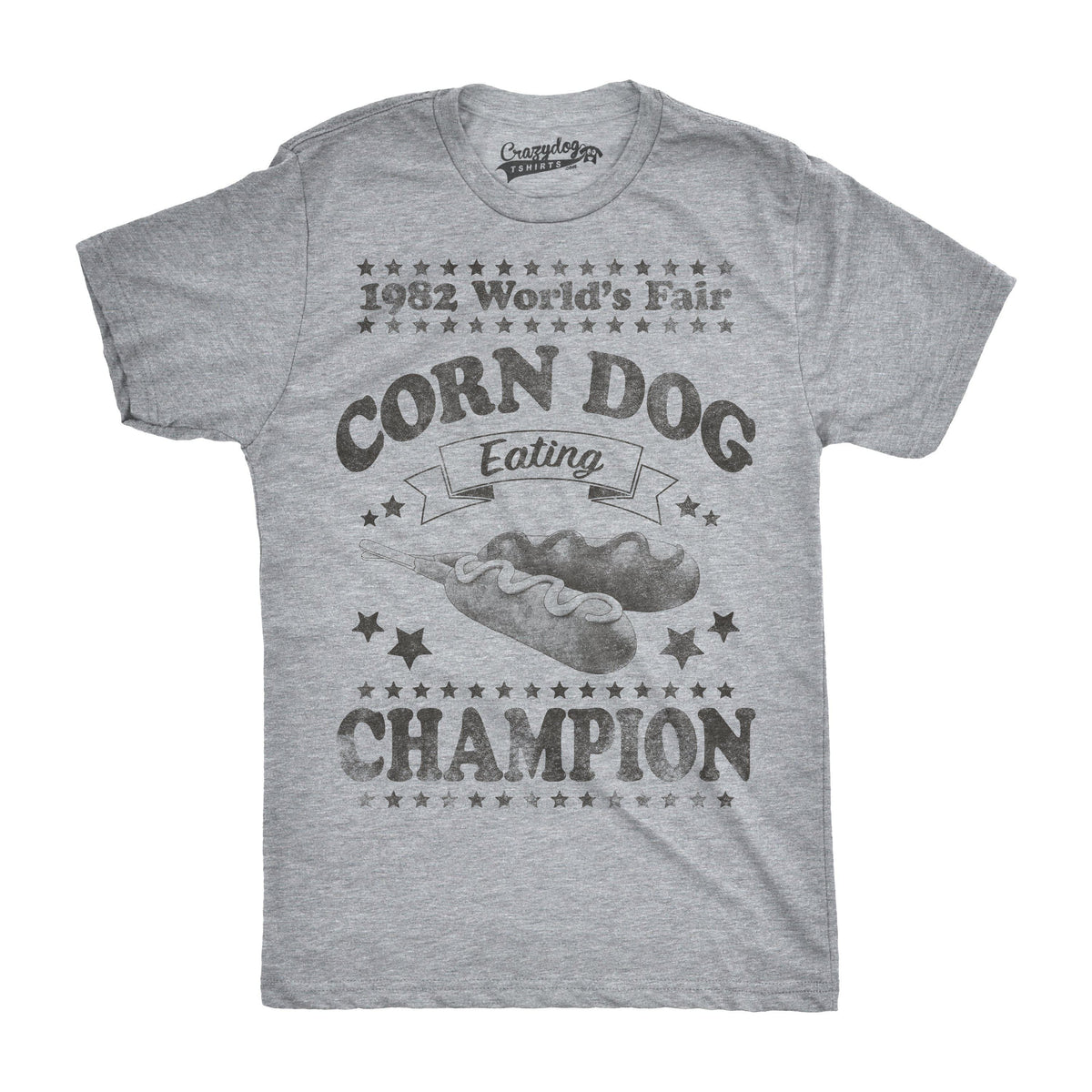 Corn Dog Eating Champion 1982 Men&#39;s Tshirt  -  Crazy Dog T-Shirts