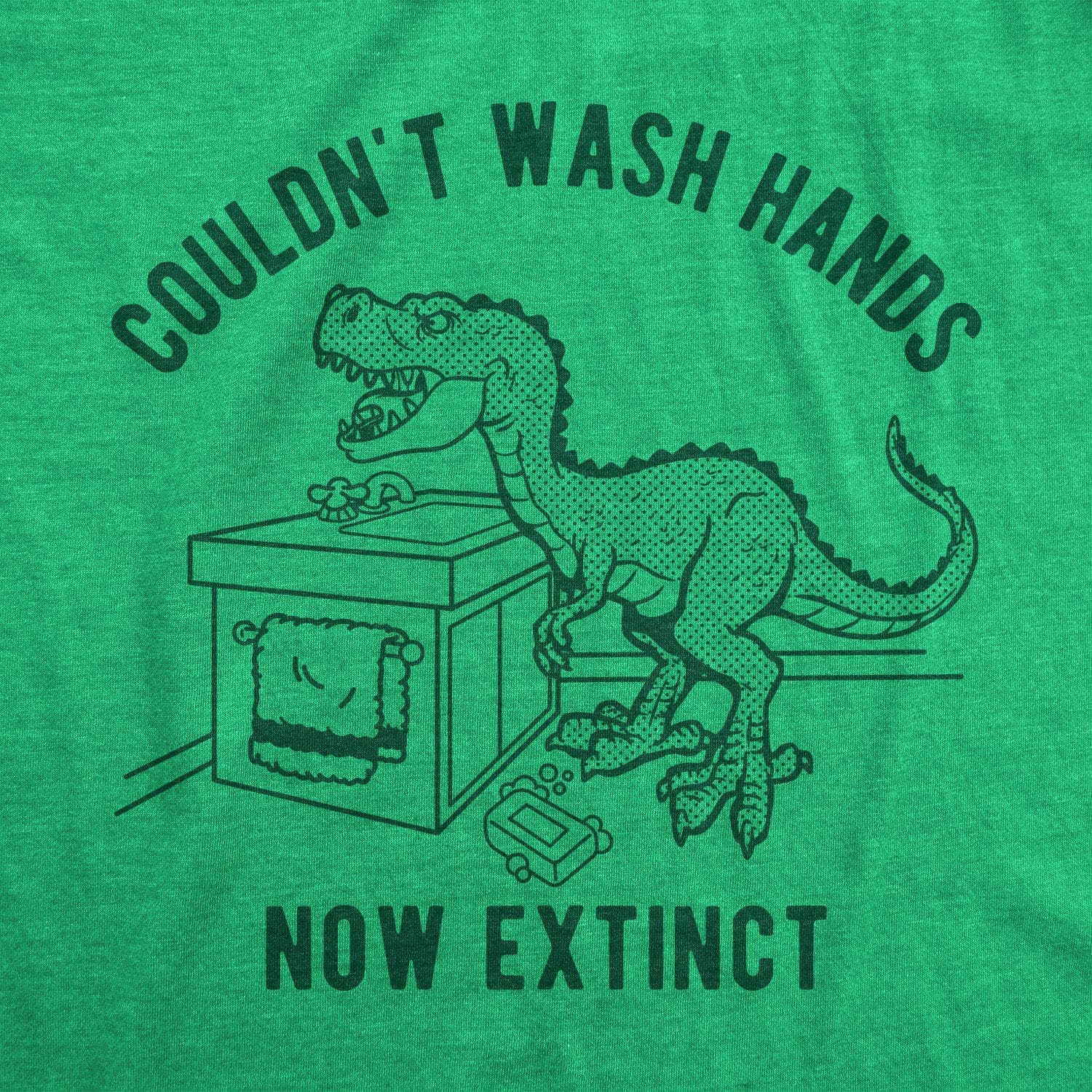 Couldn't Wash Hands Now Extinct Men's Tshirt - Crazy Dog T-Shirts