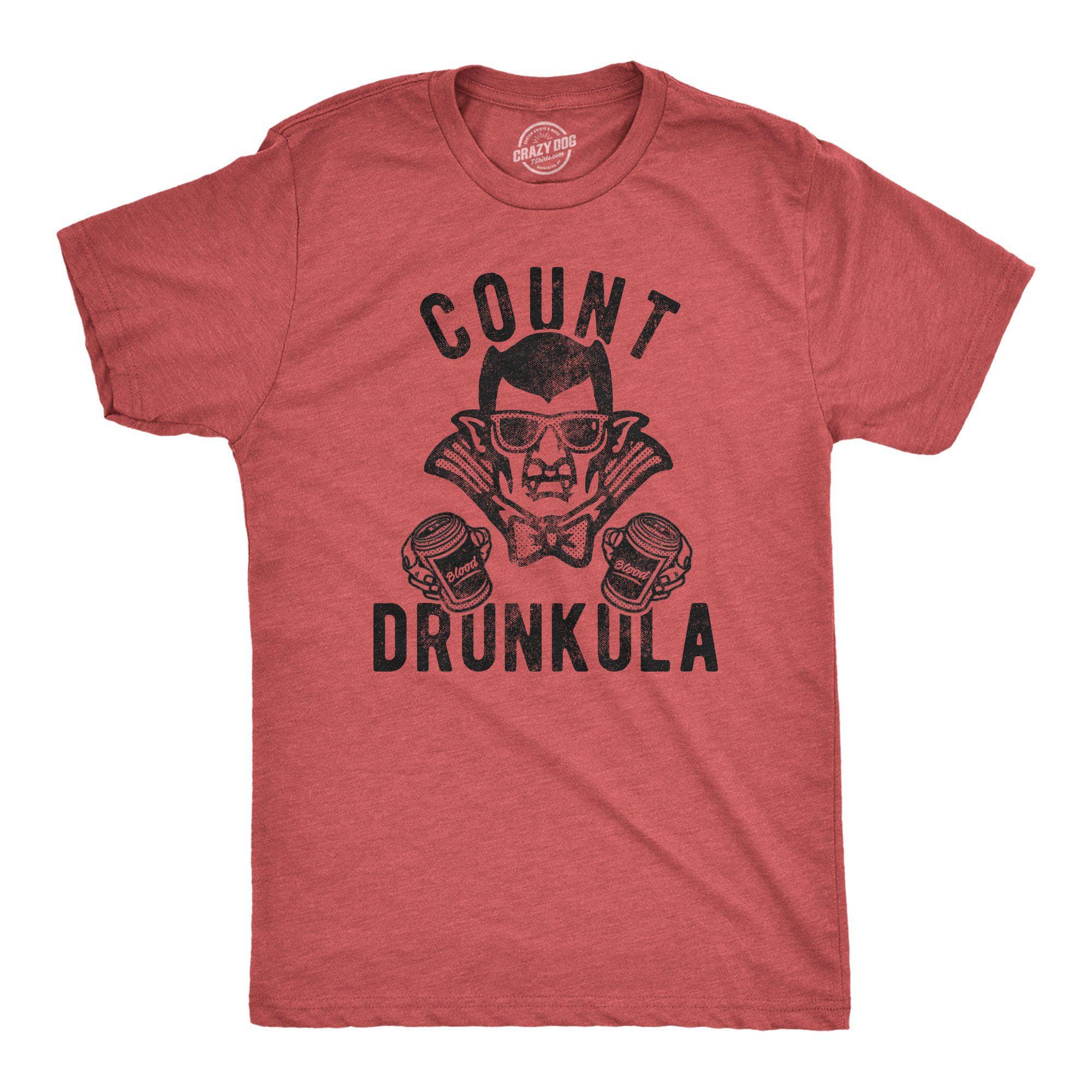 Count Drunkula Men's Tshirt - Crazy Dog T-Shirts