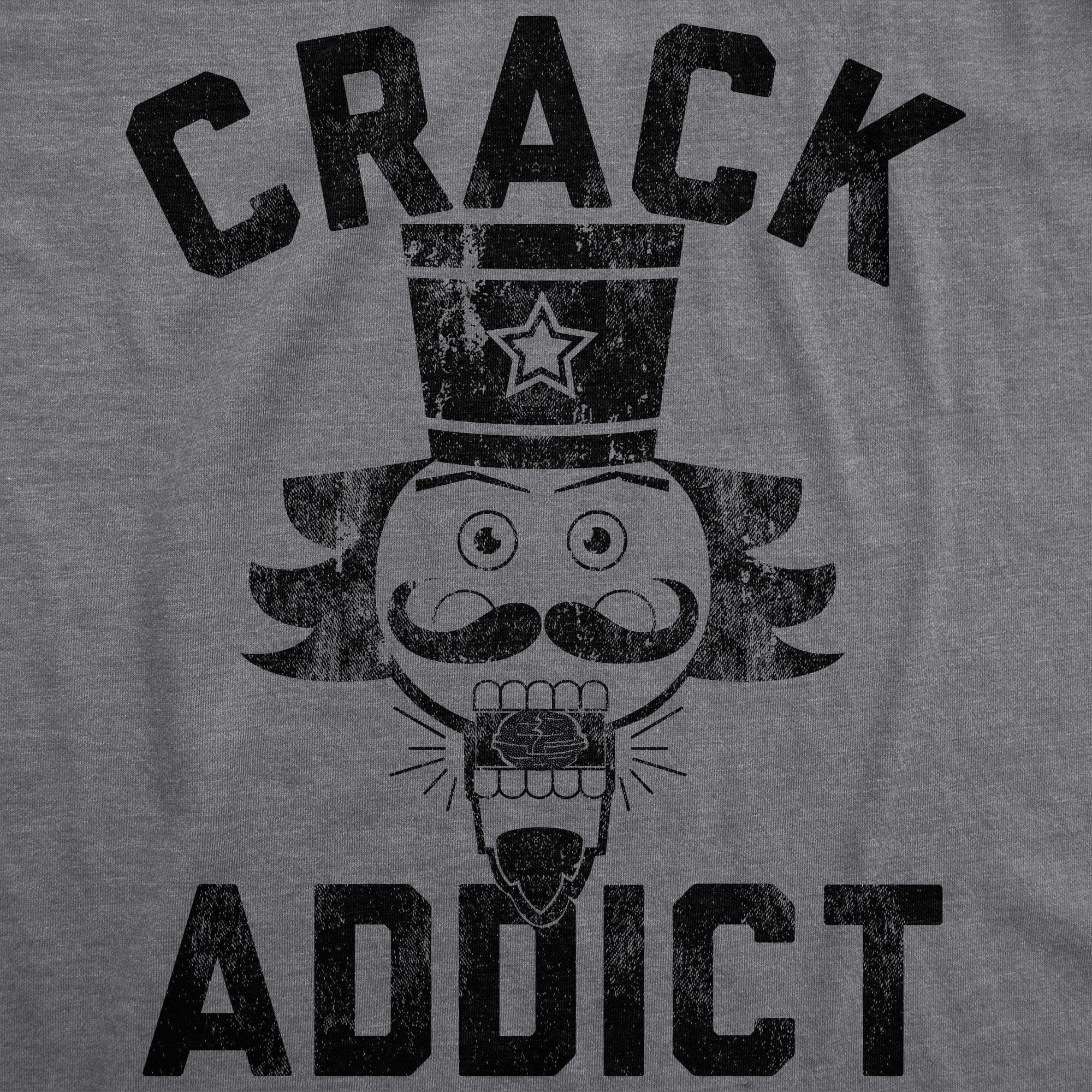 Crack Addict Men's Tshirt - Crazy Dog T-Shirts