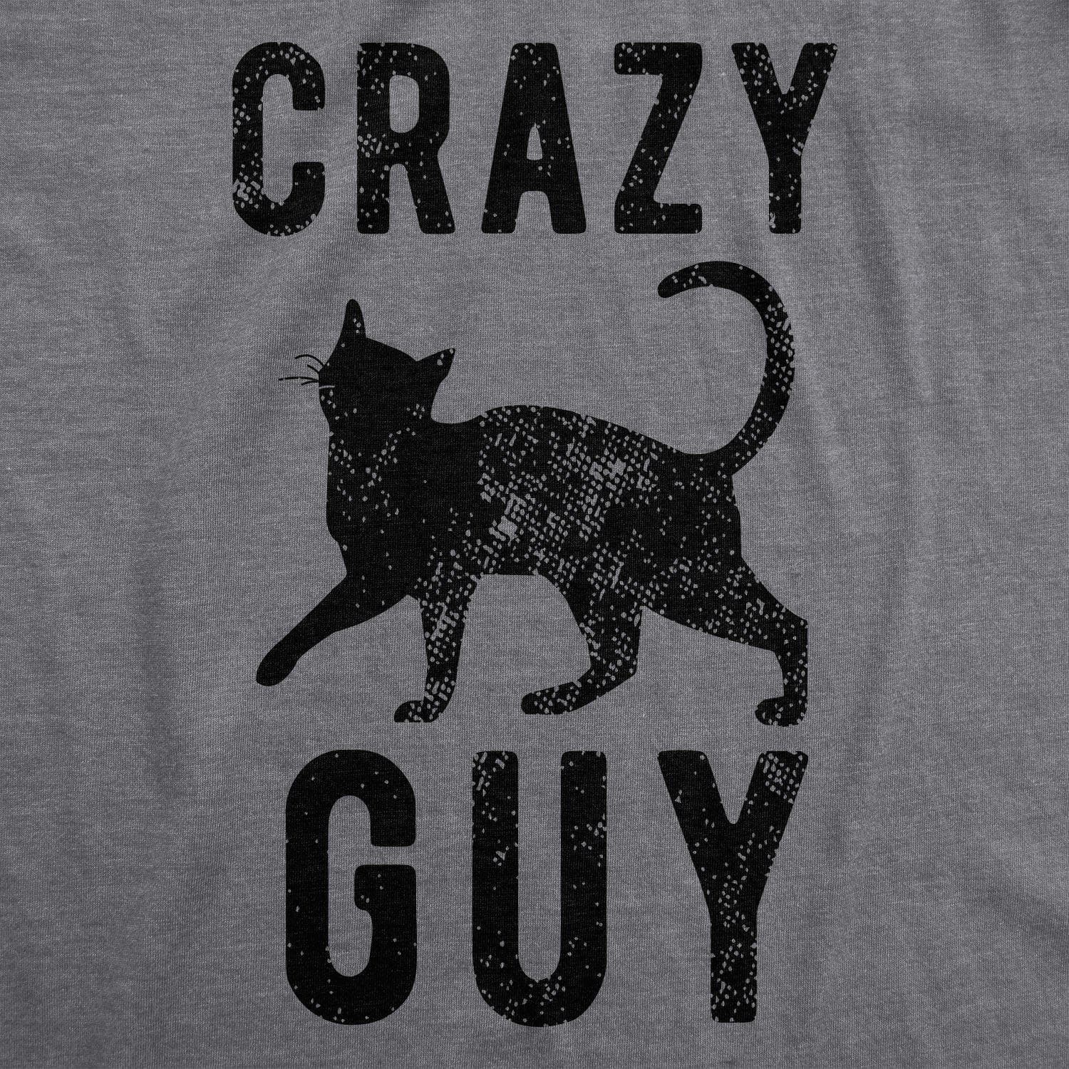 Crazy Cat Guy Men's Tshirt  -  Crazy Dog T-Shirts