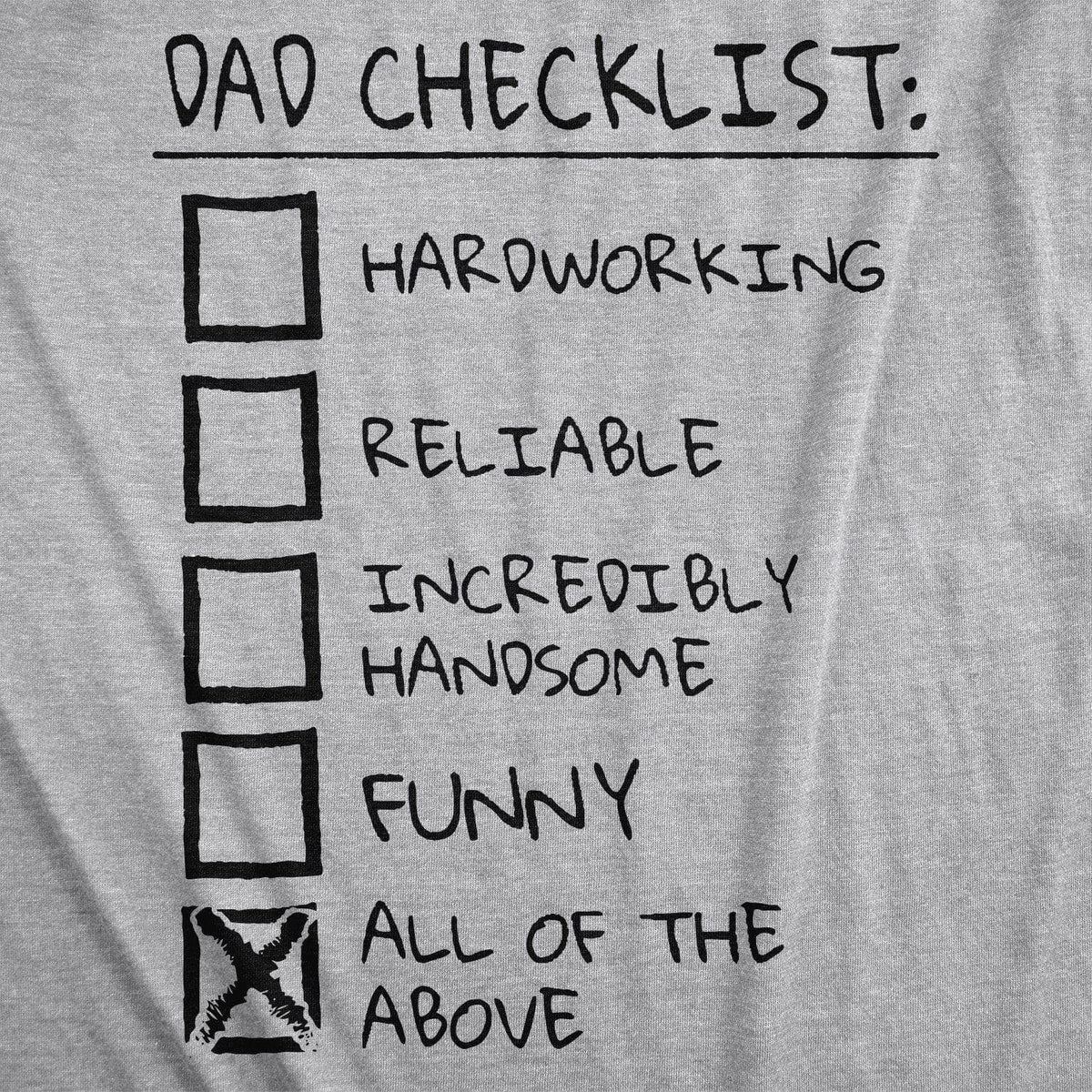 Dad Checklist Men&#39;s Tshirt - Crazy Dog T-Shirts