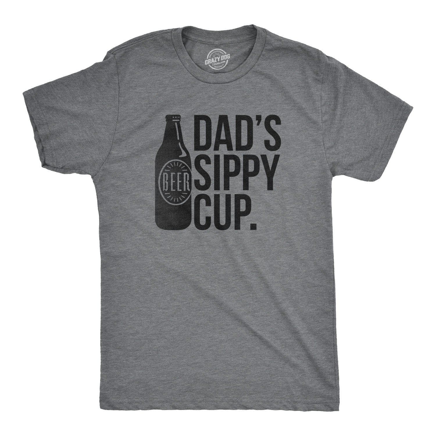 Dad's Sippy Cup Men's Tshirt - Crazy Dog T-Shirts