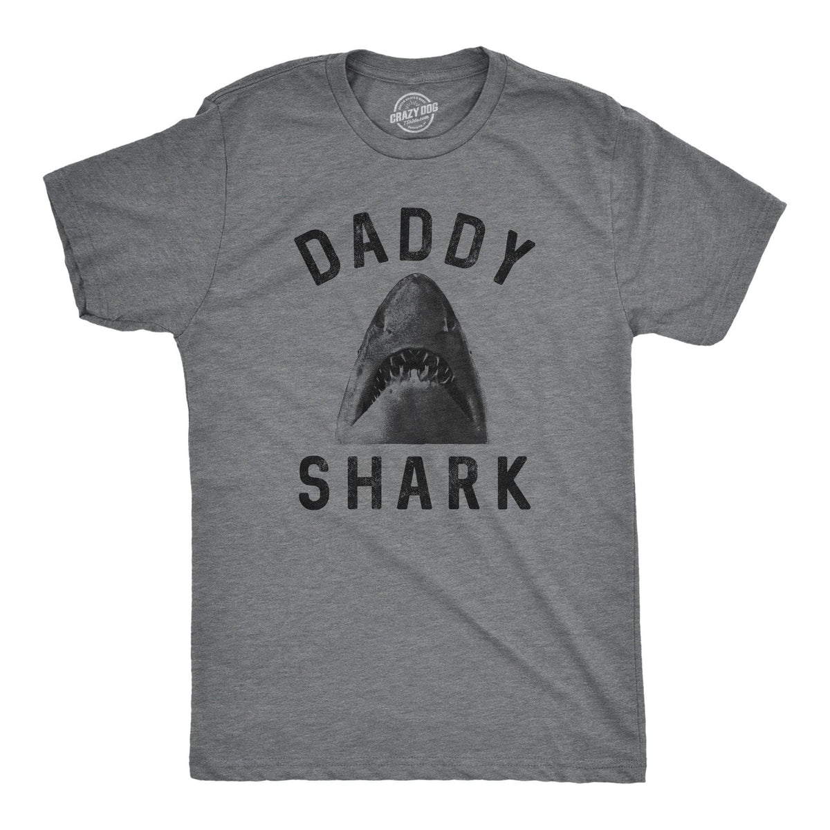 Daddy Shark Face Men&#39;s Tshirt - Crazy Dog T-Shirts