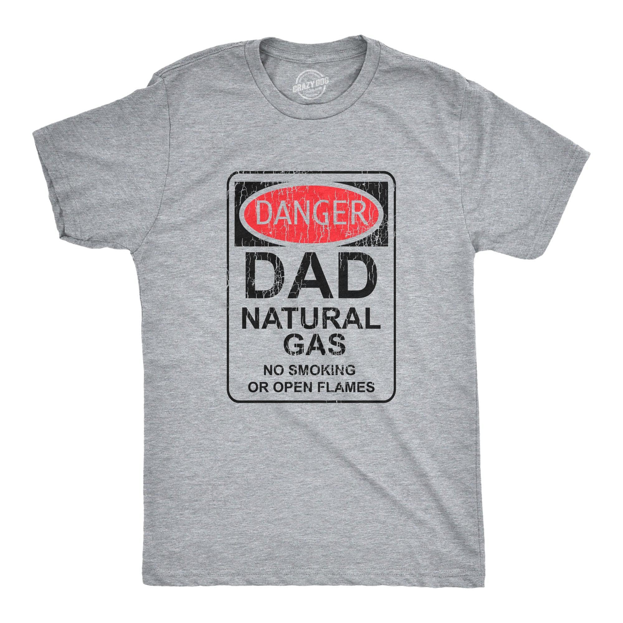Danger Dad Natural Gas Men's Tshirt  -  Crazy Dog T-Shirts