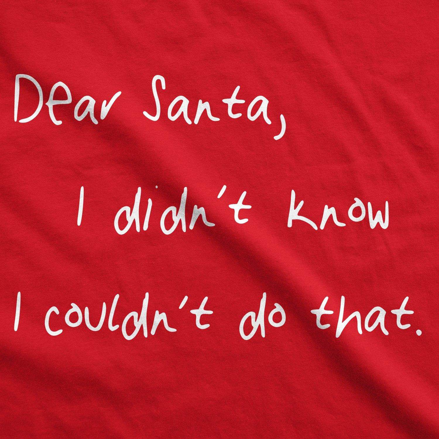 Dear Santa I Didn’t Know I Couldn’t Do That Men's Tshirt - Crazy Dog T-Shirts