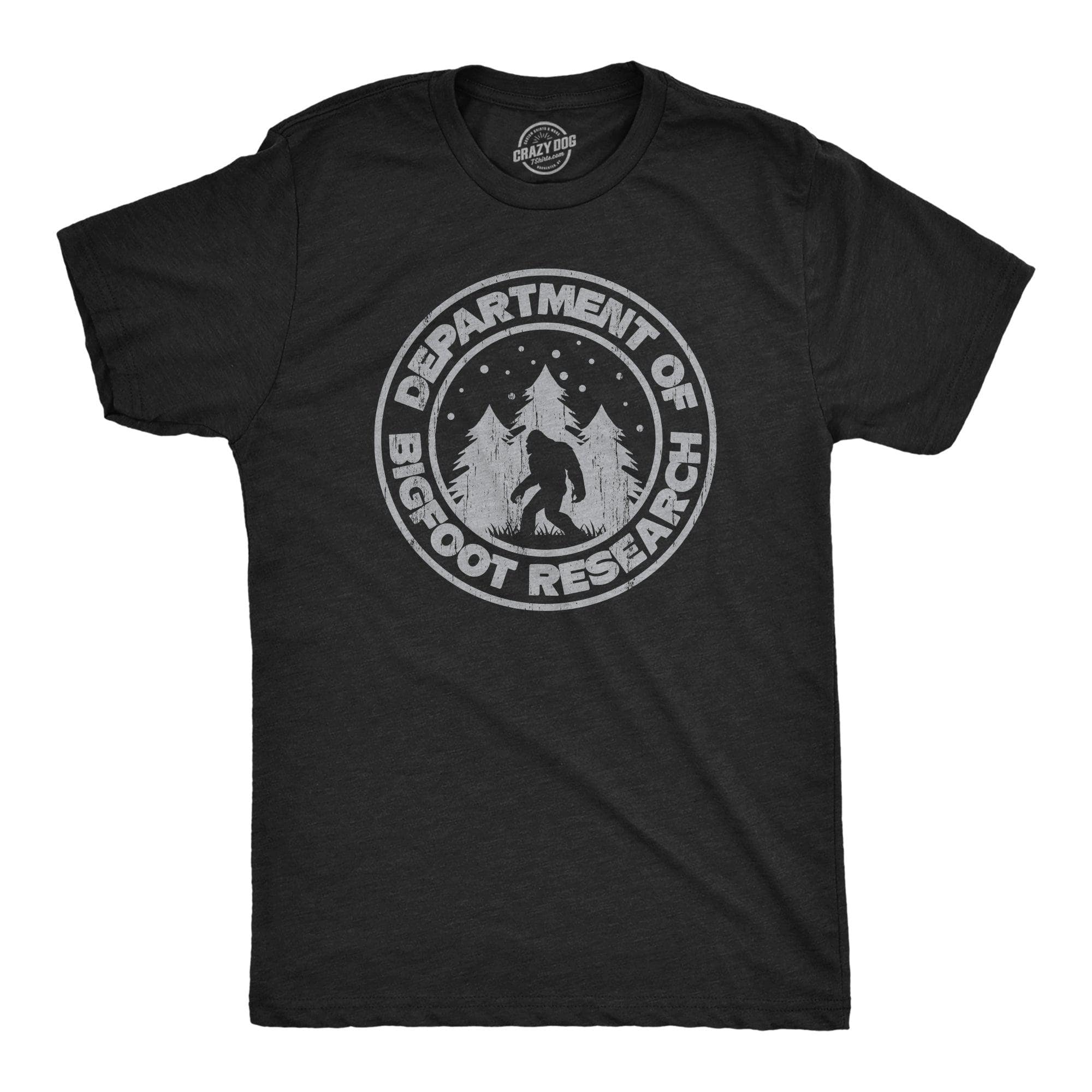 Department Of Bigfoot Research Men's Tshirt  -  Crazy Dog T-Shirts