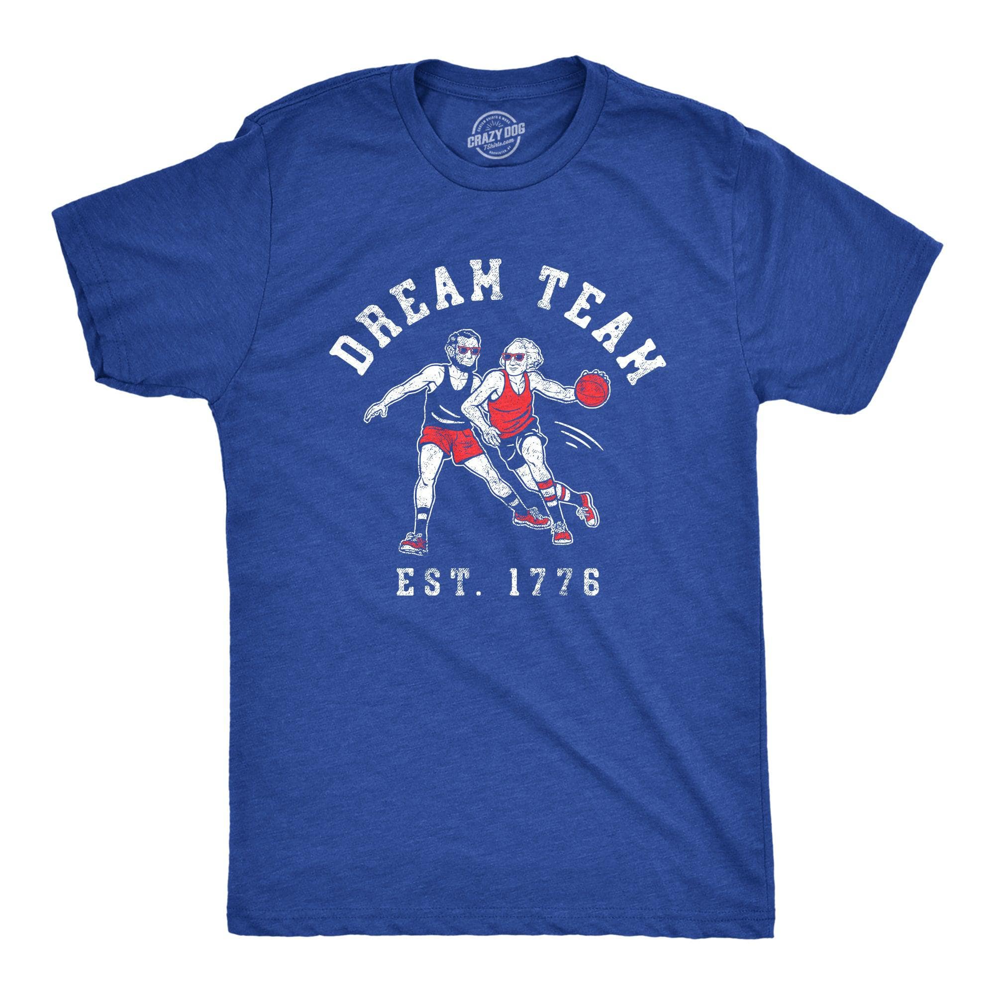 Dream Team 1776 Men's Tshirt  -  Crazy Dog T-Shirts