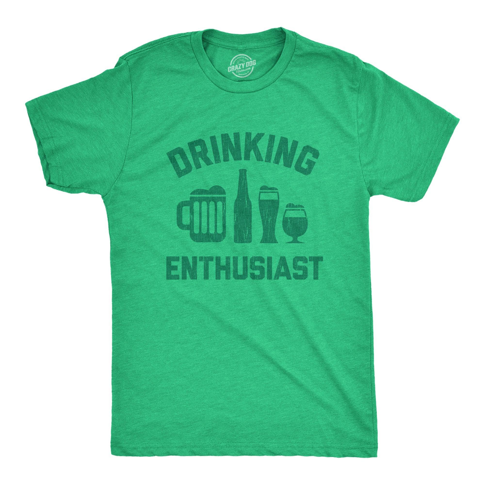 Drinking Enthusiast Men's Tshirt  -  Crazy Dog T-Shirts
