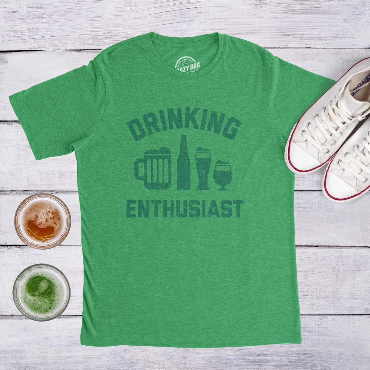 Drinking Enthusiast Men&#39;s Tshirt  -  Crazy Dog T-Shirts