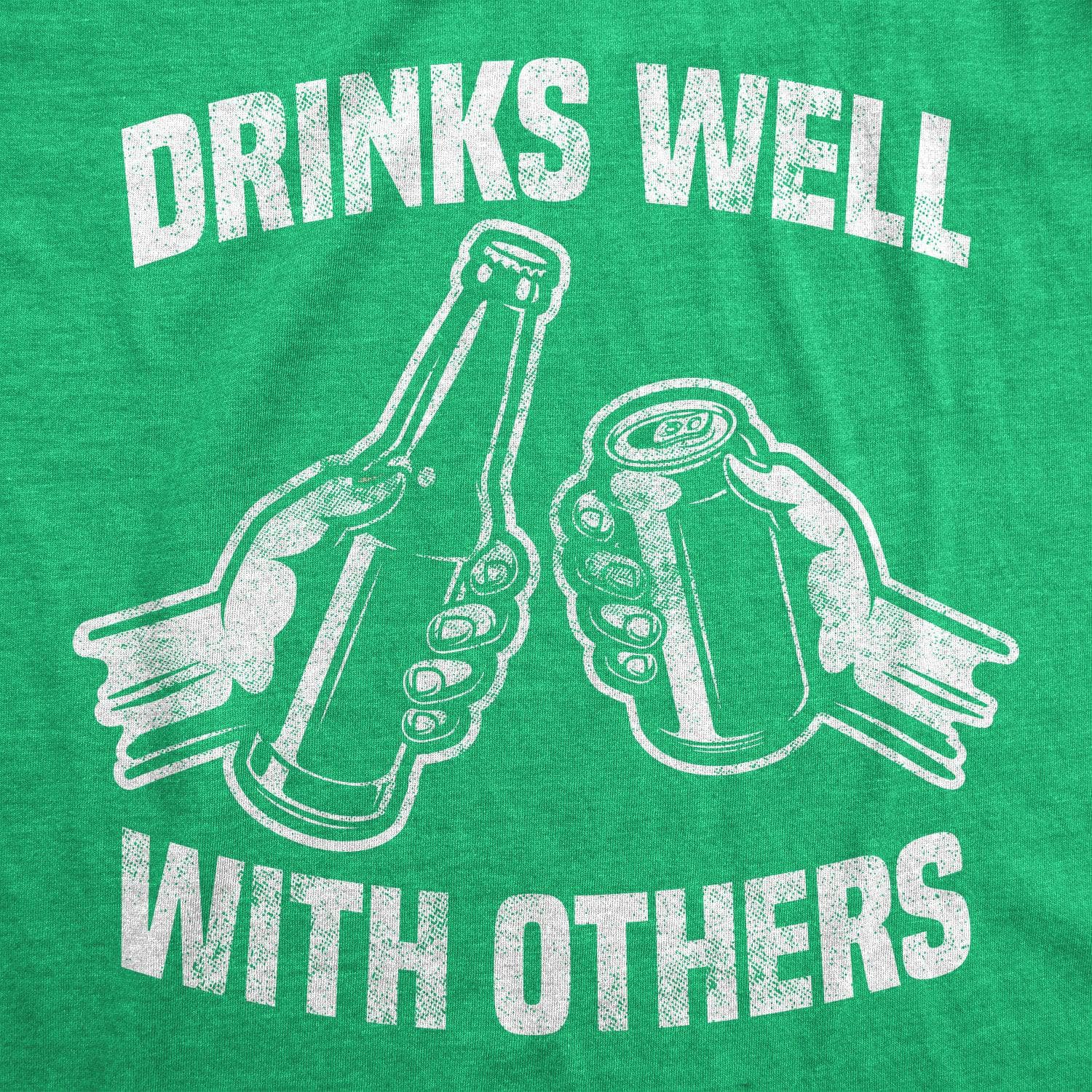 Drinks Well With Others Beer Men's Tshirt  -  Crazy Dog T-Shirts