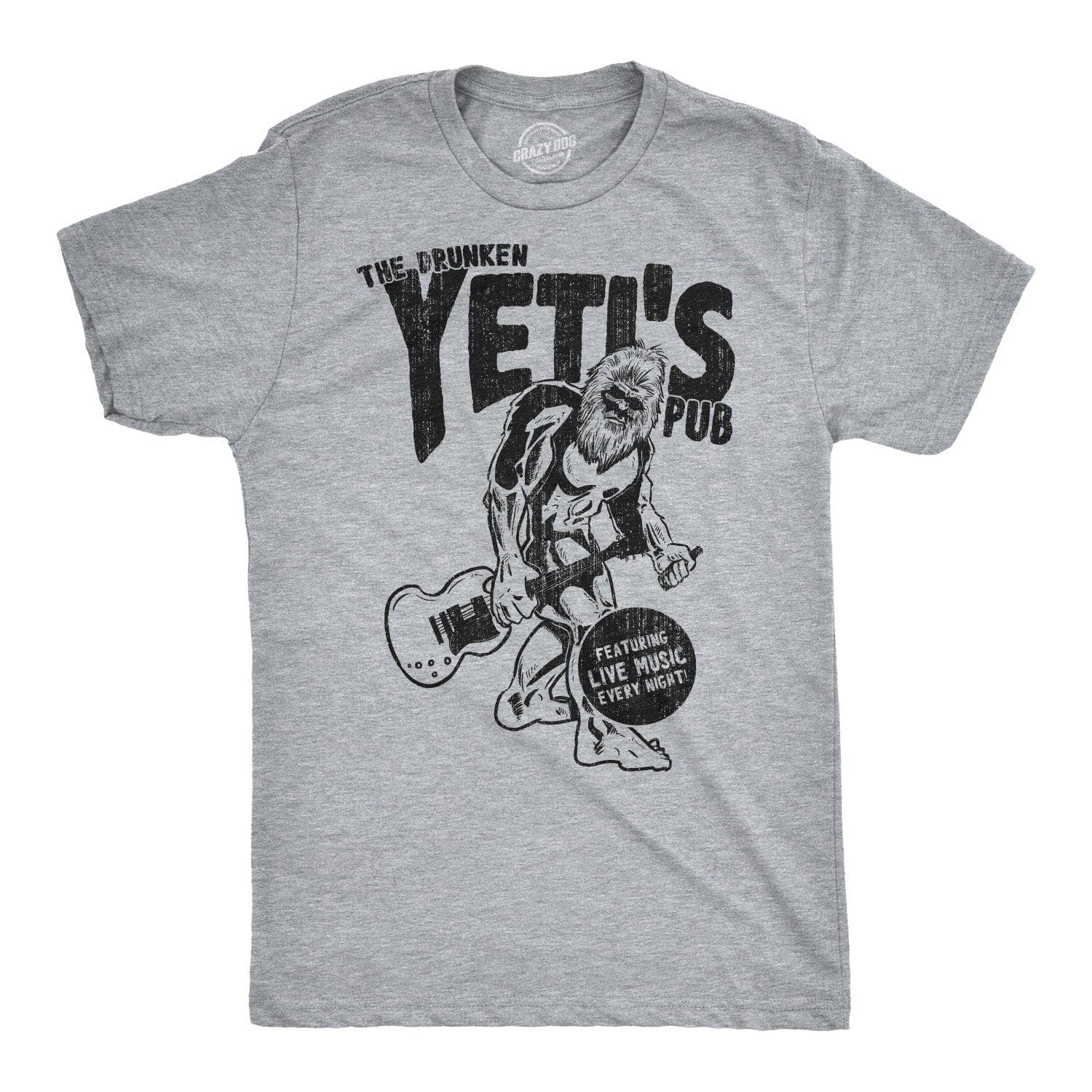 Drunken Yeti Pub Men's Tshirt  -  Crazy Dog T-Shirts