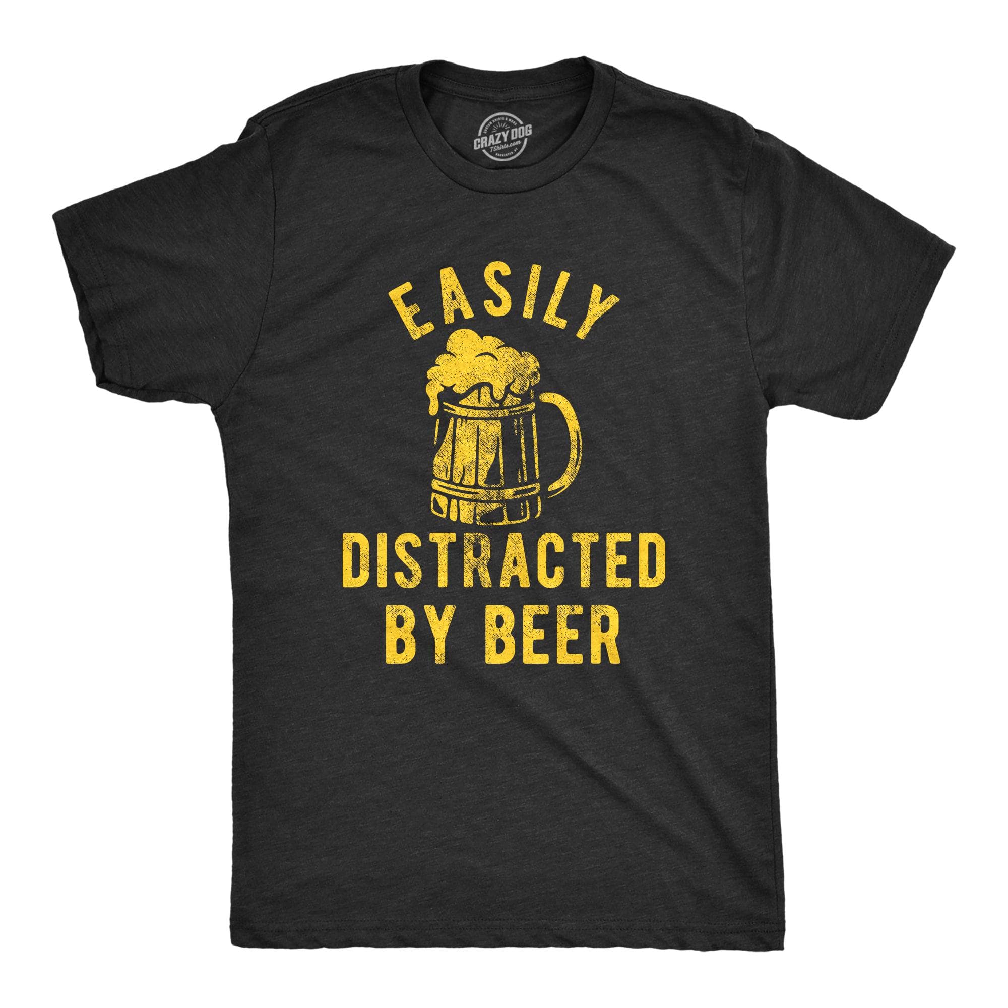 Easily Distracted By Beer Men's Tshirt  -  Crazy Dog T-Shirts