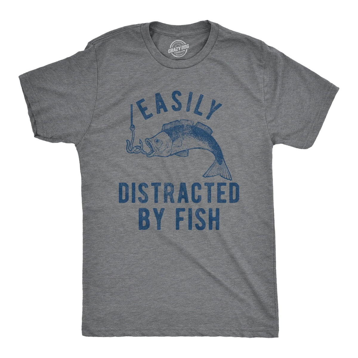 Easily Distracted By Fish Men&#39;s Tshirt  -  Crazy Dog T-Shirts
