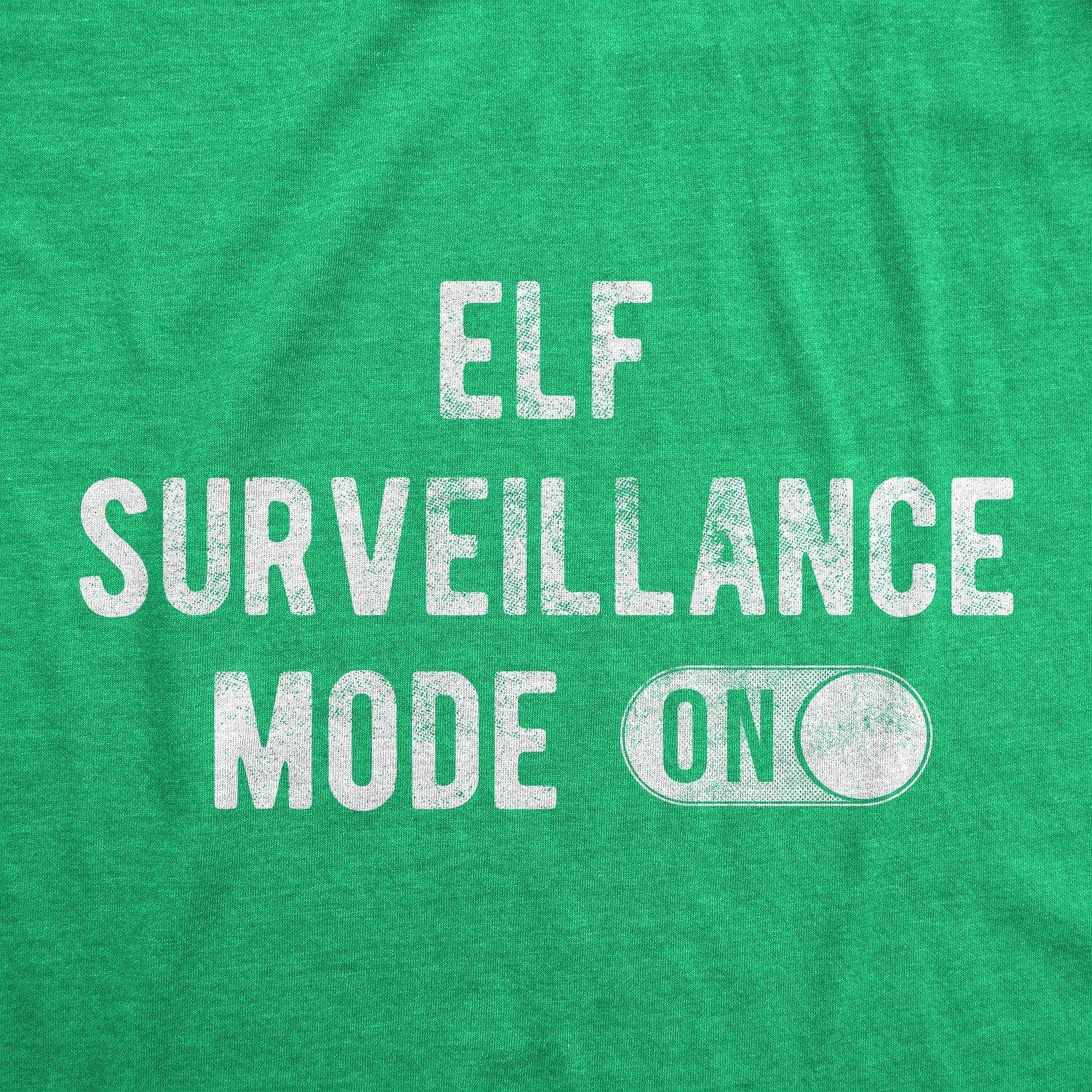 Elf Surveillance Mode On Men's Tshirt - Crazy Dog T-Shirts