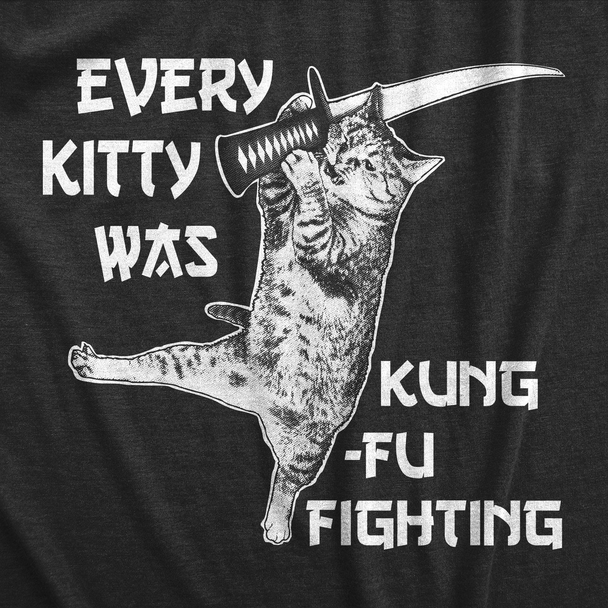 Every Kitty Was Kung Fu Fighting Men's Tshirt  -  Crazy Dog T-Shirts