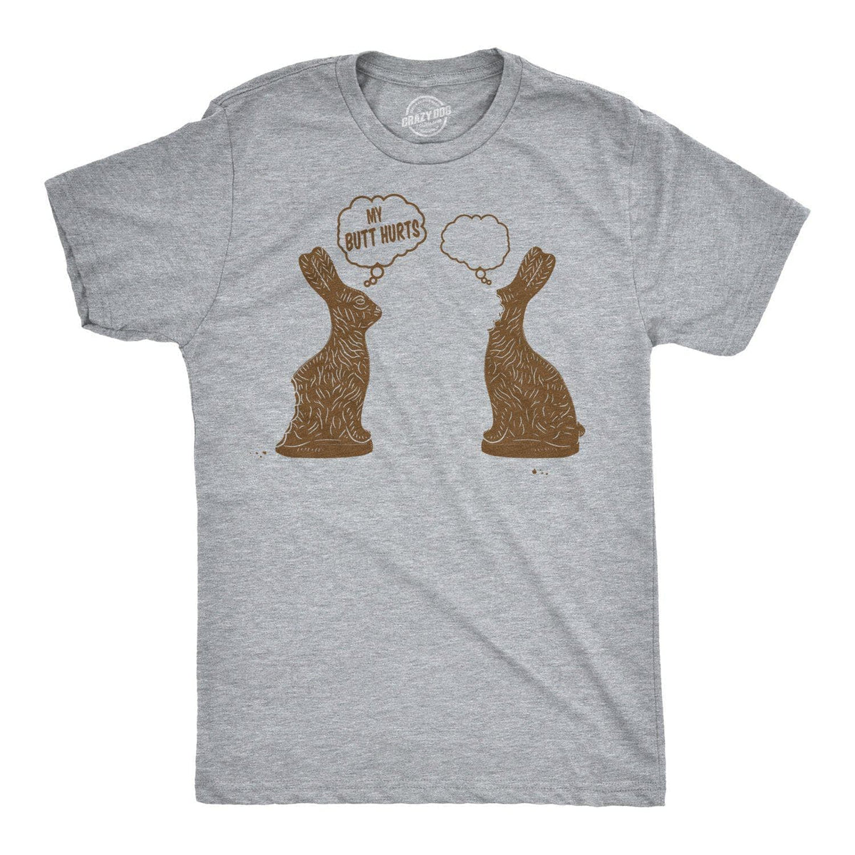 Faceless Chocolate Bunny Men&#39;s Tshirt  -  Crazy Dog T-Shirts