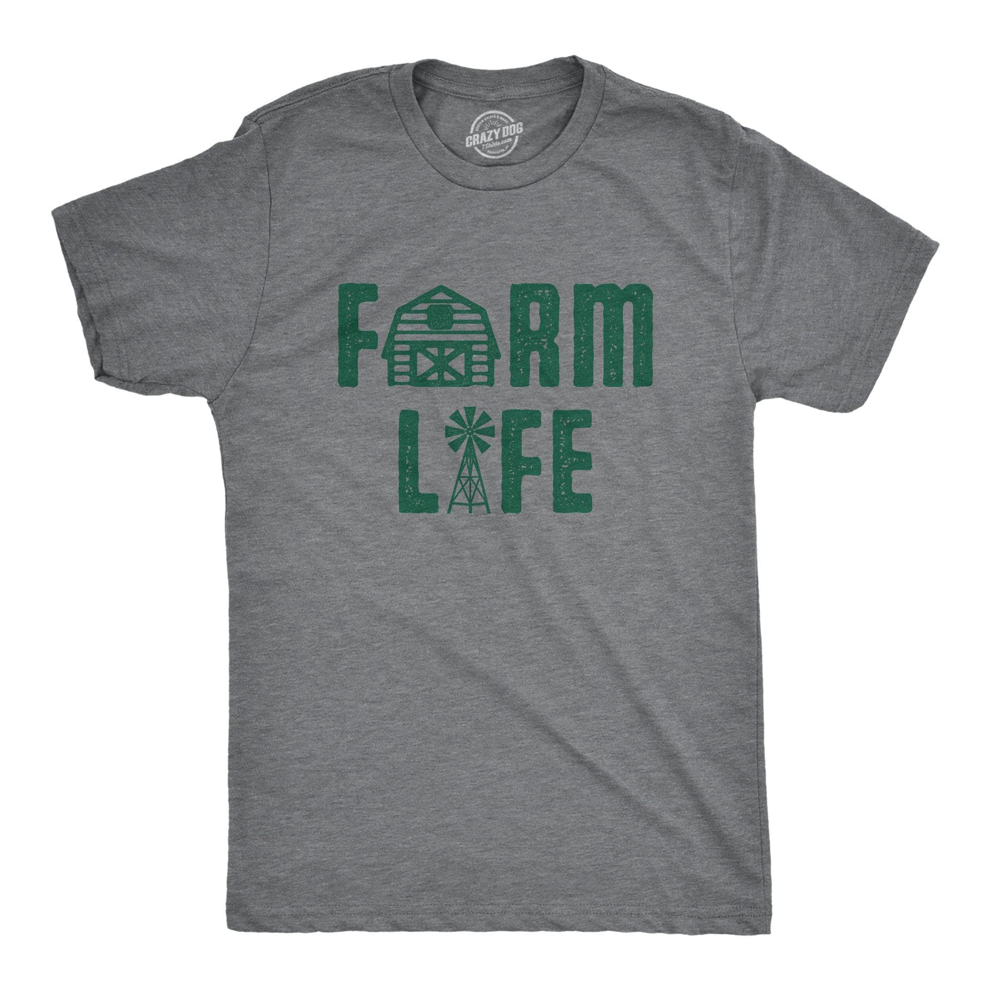 Farm Life Men's Tshirt - Crazy Dog T-Shirts
