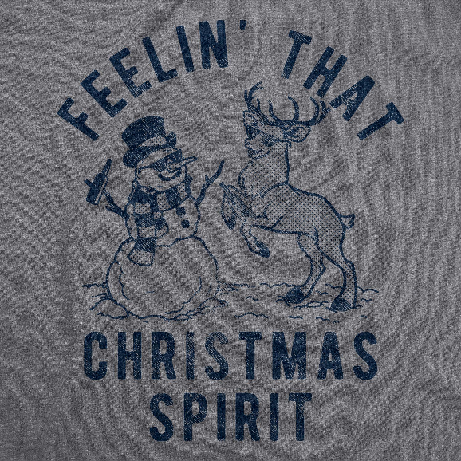 Feelin That Christmas Spirit Men's Tshirt - Crazy Dog T-Shirts