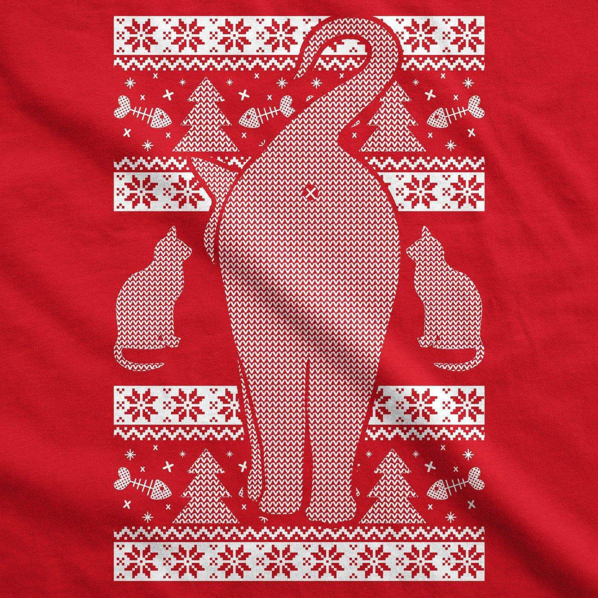 Festive Feline Butt Men&#39;s Tshirt - Crazy Dog T-Shirts