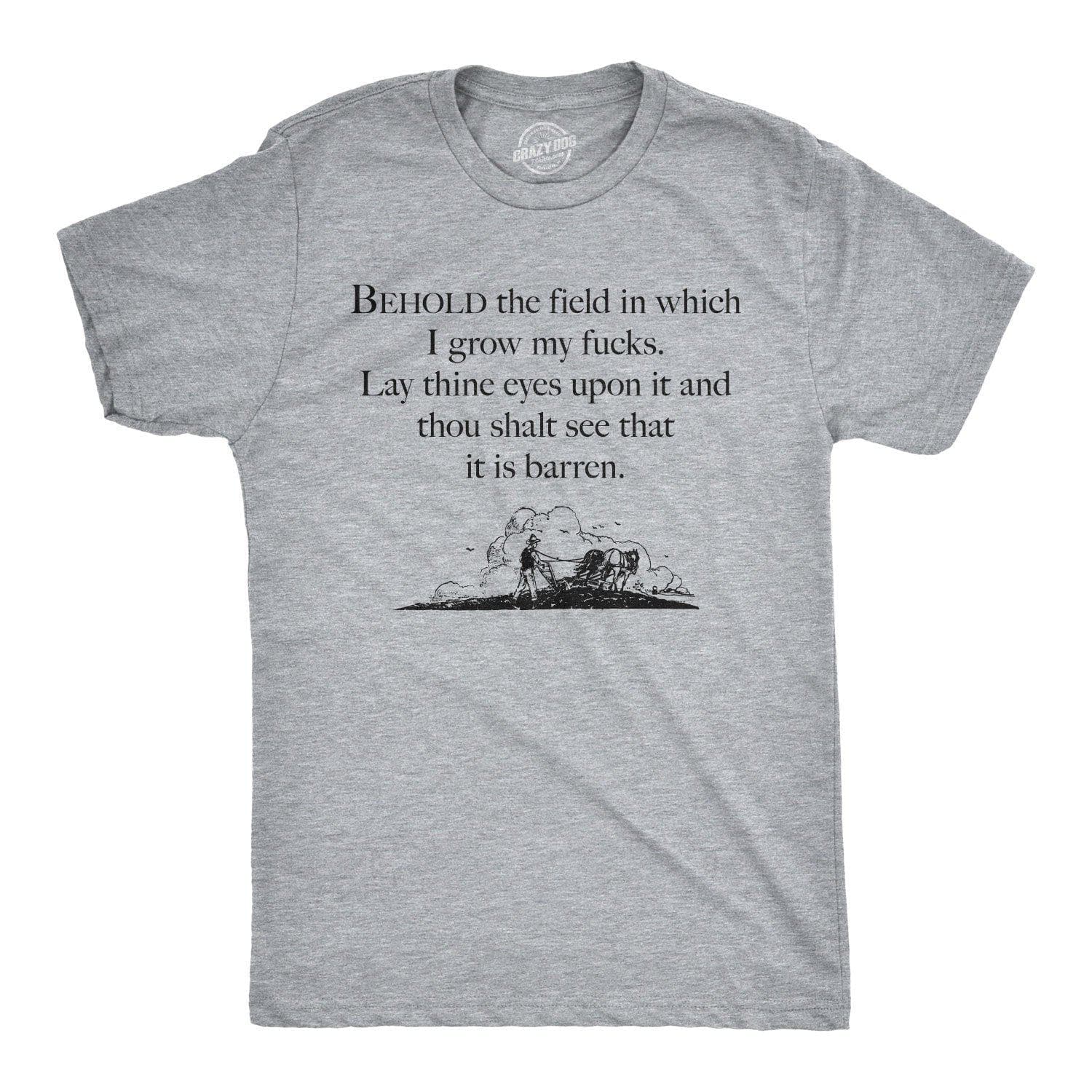 Field Of Fucks Men's Tshirt - Crazy Dog T-Shirts