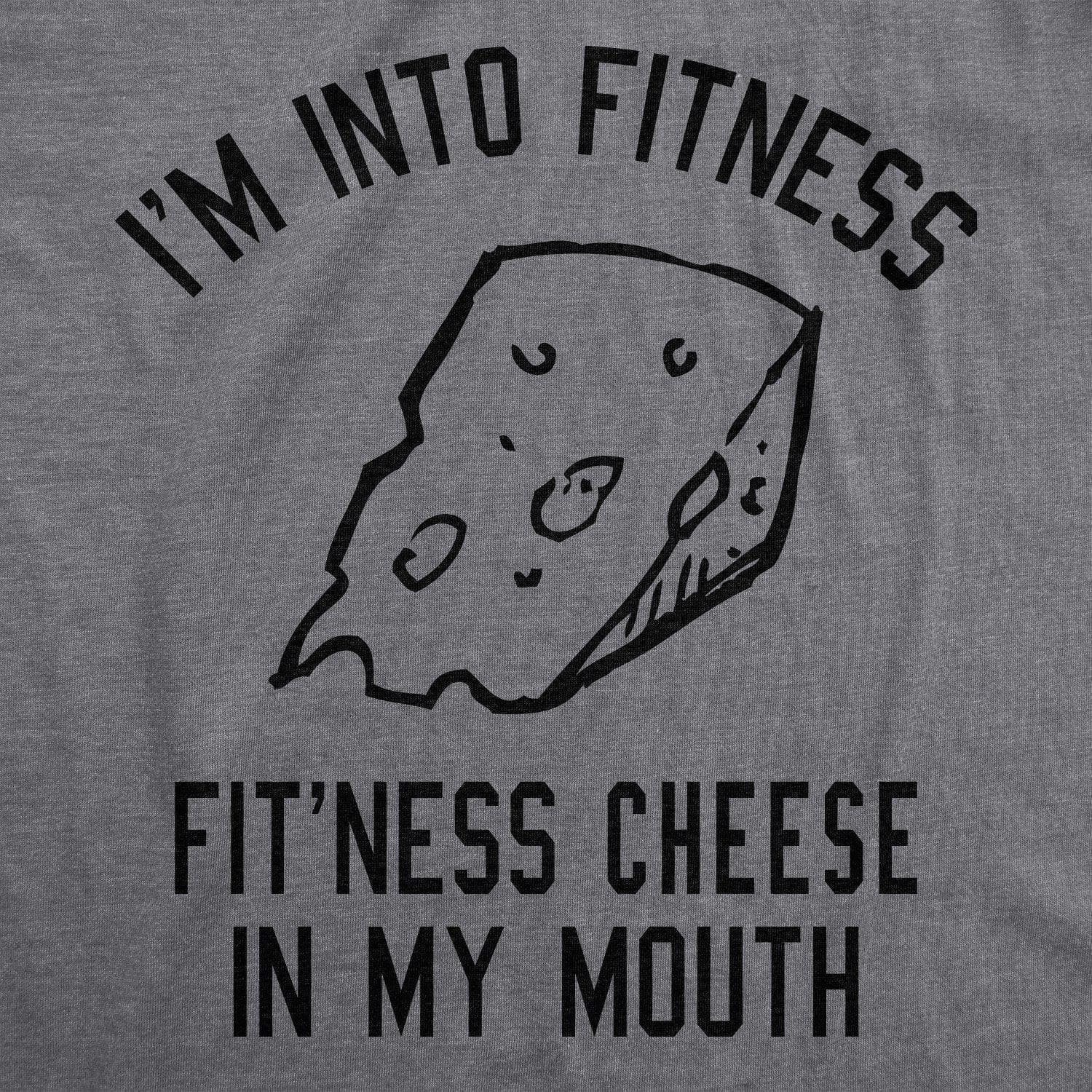 Fitness Cheese In My Mouth Men's Tshirt  -  Crazy Dog T-Shirts