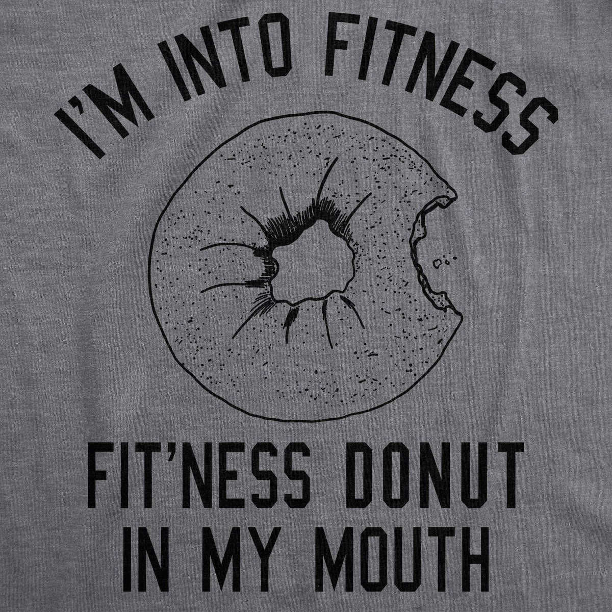 Fitness Donut In My Mouth Men&#39;s Tshirt  -  Crazy Dog T-Shirts