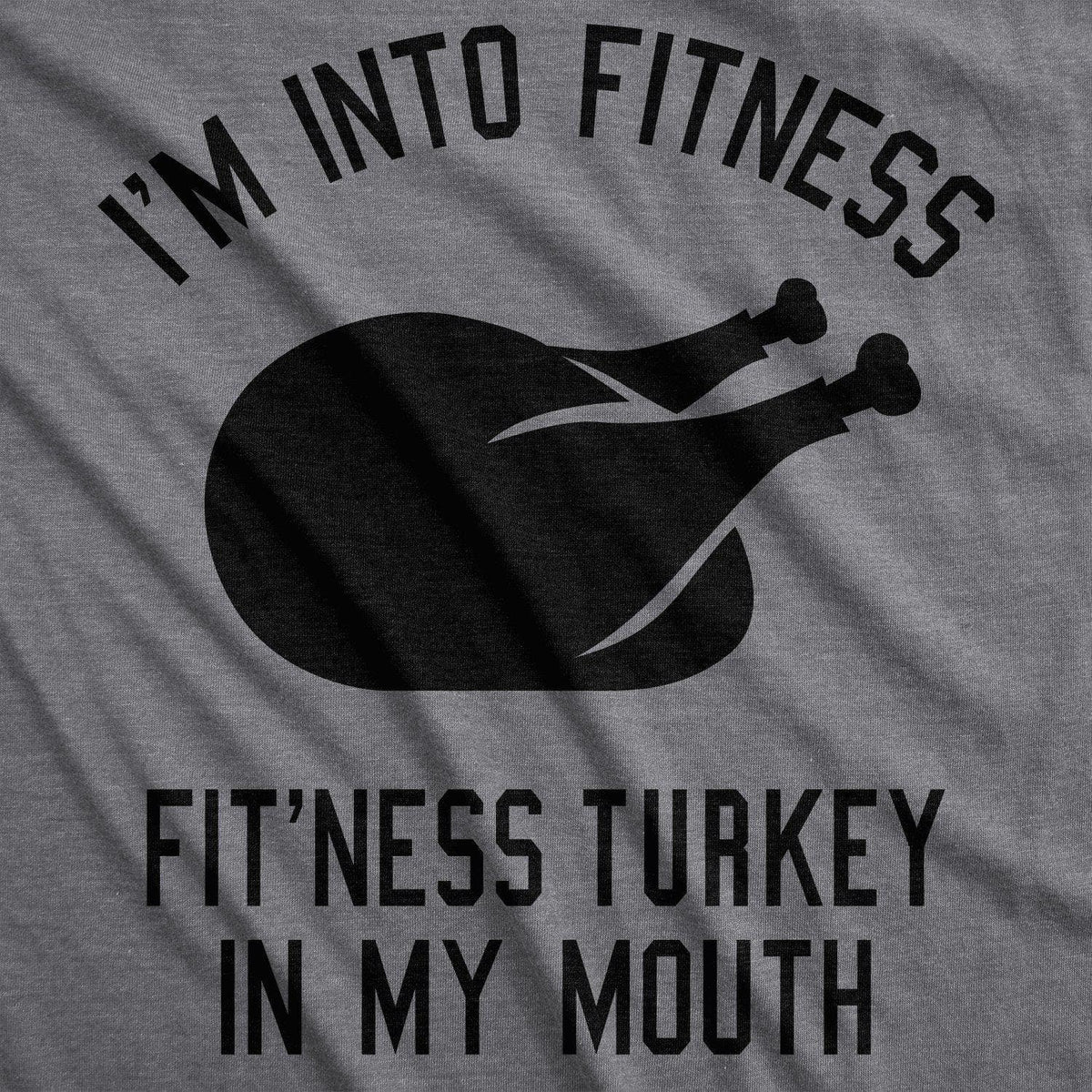 Fitness Turkey In My Mouth Men&#39;s Tshirt - Crazy Dog T-Shirts