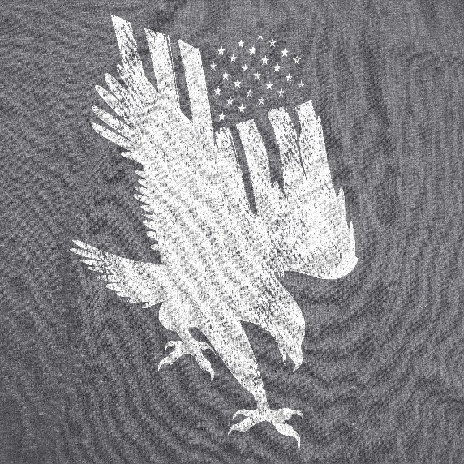 Flag Into Eagle Men's Tshirt  -  Crazy Dog T-Shirts
