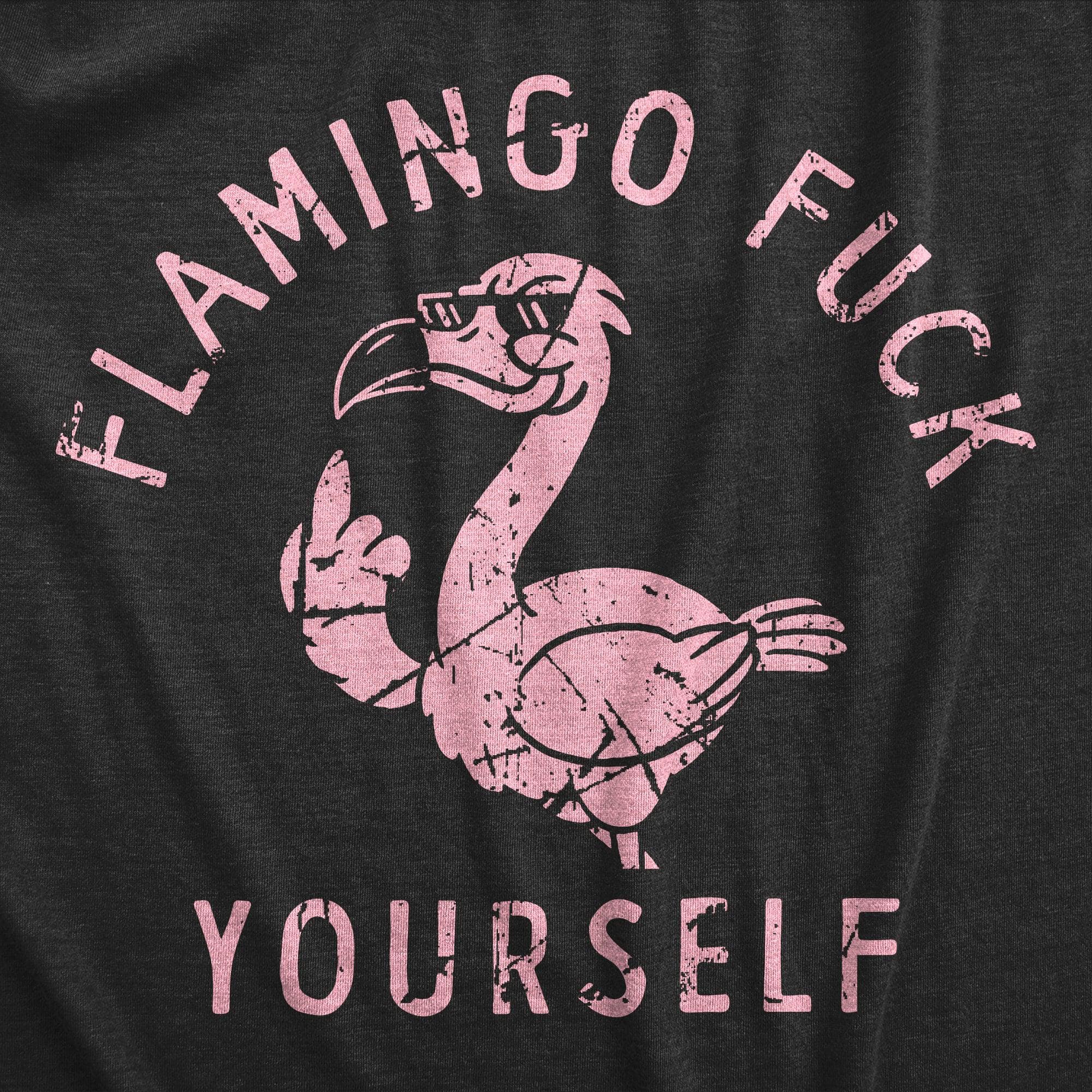 FlamingoFuckYourself Men's Tshirt  -  Crazy Dog T-Shirts