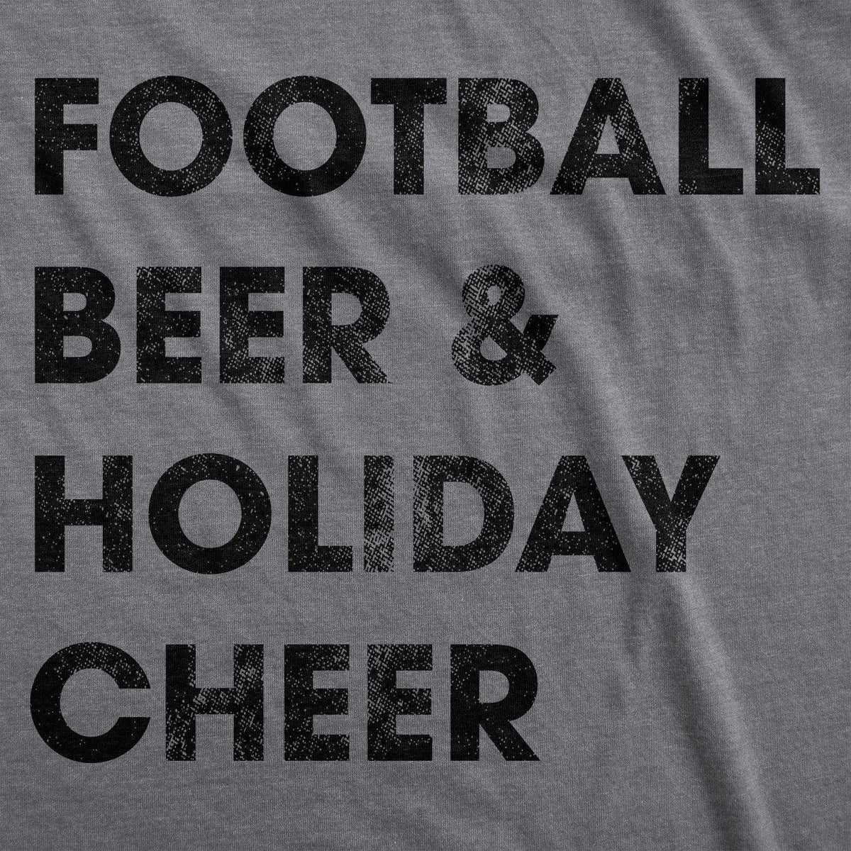Football Beer And Holiday Cheer Men&#39;s Tshirt - Crazy Dog T-Shirts