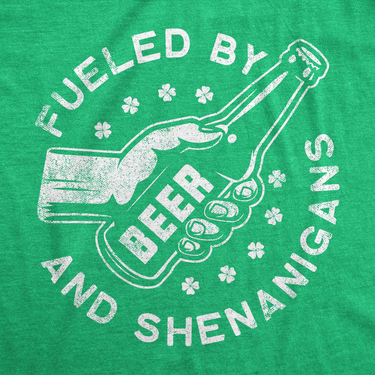 Fueled By Beer And Shenanigans Men&#39;s Tshirt  -  Crazy Dog T-Shirts