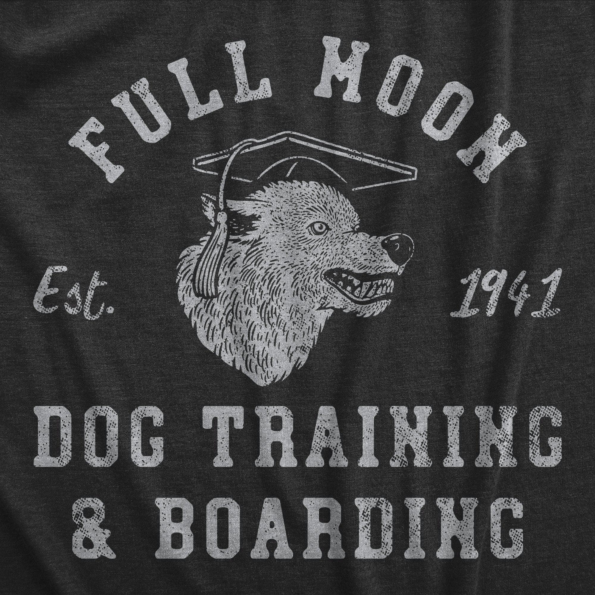 Full Moon Dog Training And Boarding Men's Tshirt  -  Crazy Dog T-Shirts
