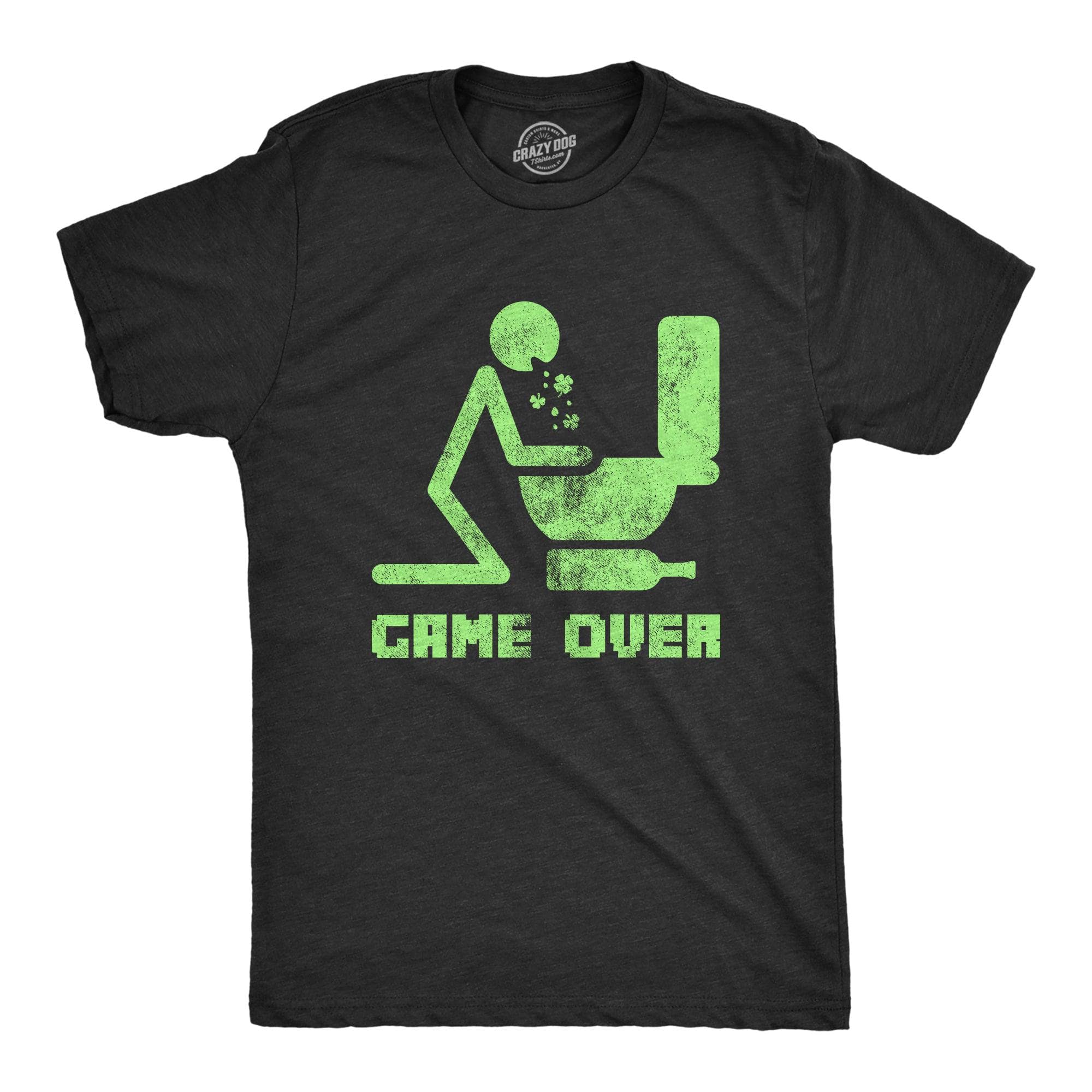 Game Over Saint Patrick's Men's Tshirt  -  Crazy Dog T-Shirts