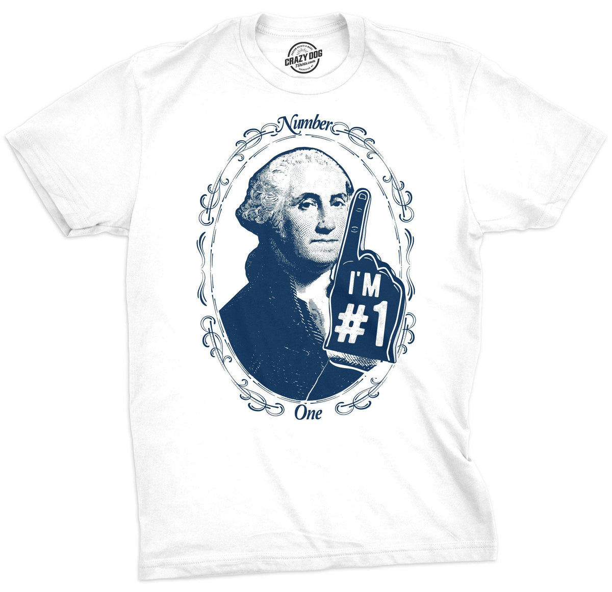 George Washington #1 Men&#39;s Tshirt  -  Crazy Dog T-Shirts