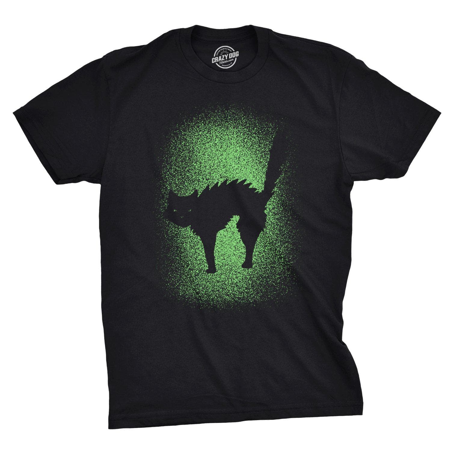 Glowing Cat Men's Tshirt - Crazy Dog T-Shirts