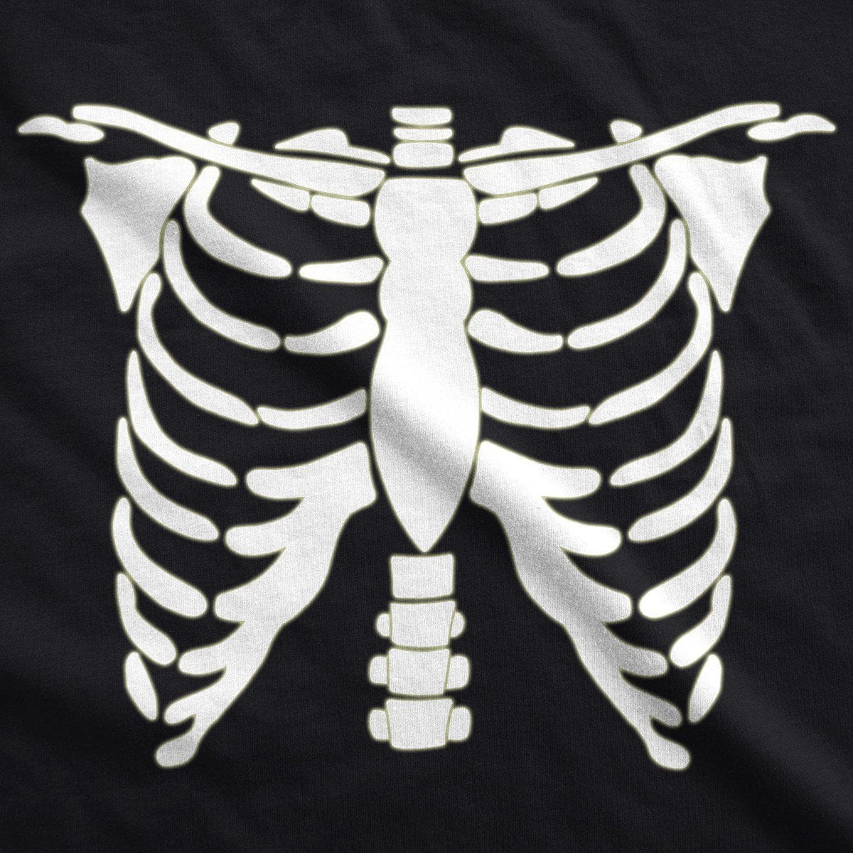 Glowing Skeleton Rib Cage Halloween Men&#39;s Tshirt - Crazy Dog T-Shirts