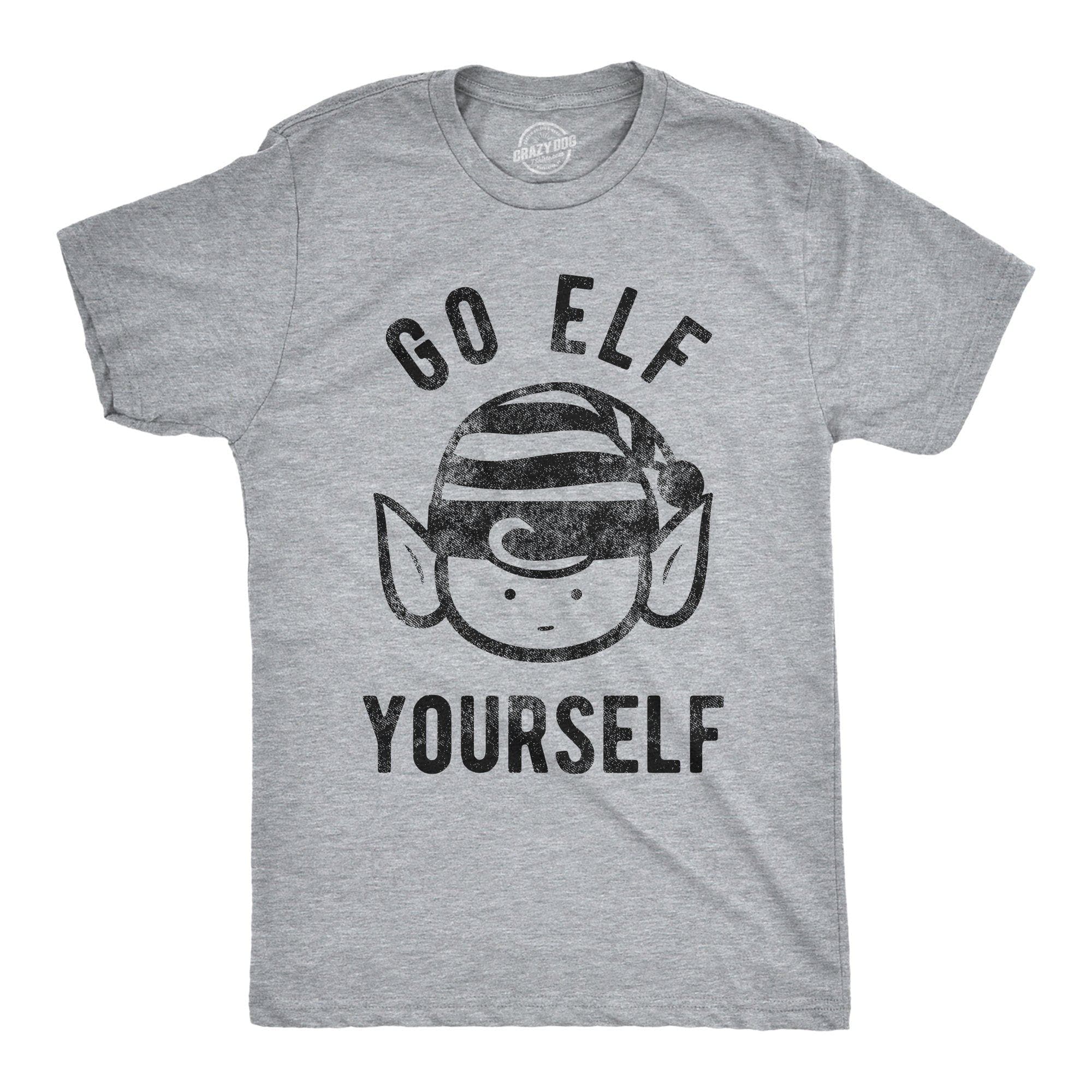 Go Elf Yourself Men's Tshirt - Crazy Dog T-Shirts