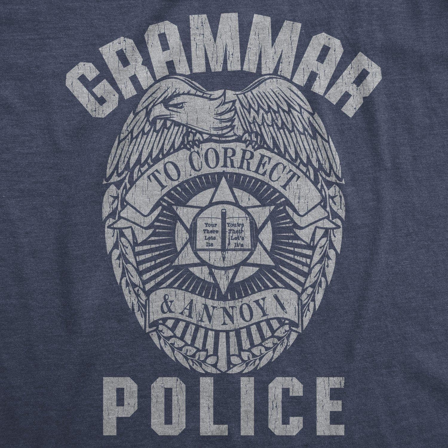 Grammar Police Men's Tshirt - Crazy Dog T-Shirts