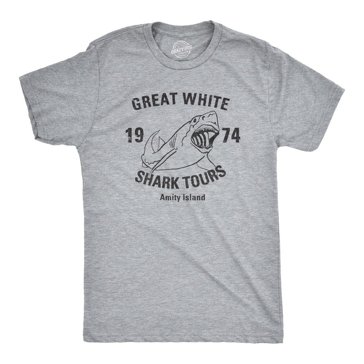 Great White Shark Tours Men&#39;s Tshirt  -  Crazy Dog T-Shirts